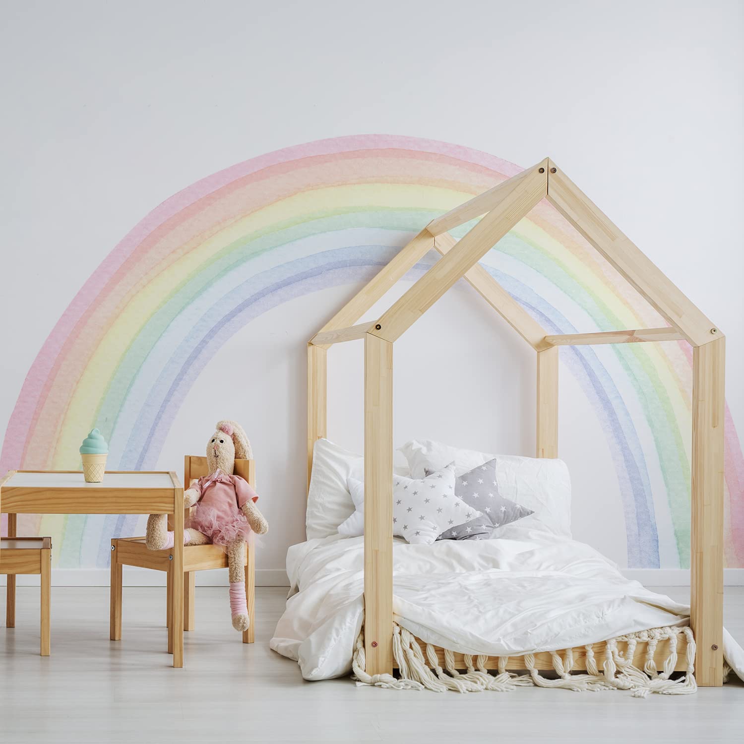 FunLife Large Rainbow Peel and Stick Wall Mural - 94.49
