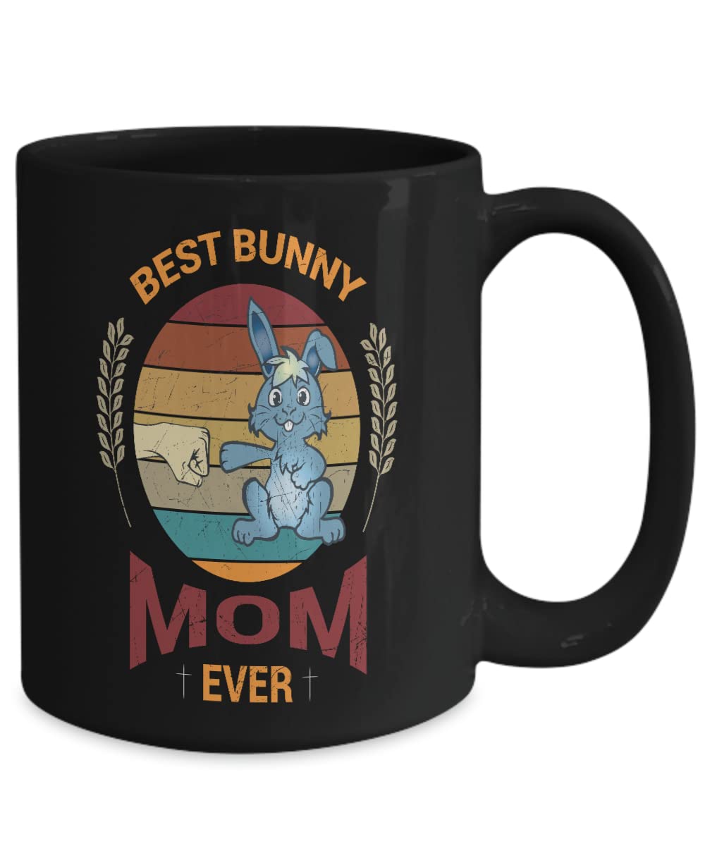 Funny Easter Coffee Mug - Best Bunny Mom Ever Gift - Humorous Ceramic Cup for Coffee, Tea & Hot Drinks - Perfect for Easter Gifts, Mother's Day & Office Use