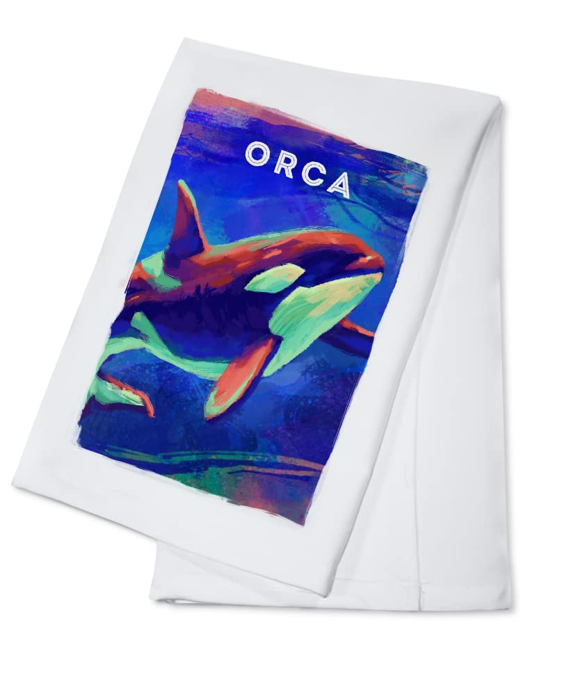 Orca Vivid Series 100% Cotton Tea Towel - Decorative Hand Towel for Kitchen & Home | Soft Absorbent Dish Cloth, Perfect for Drying Dishes, Decorating, and Gift Giving