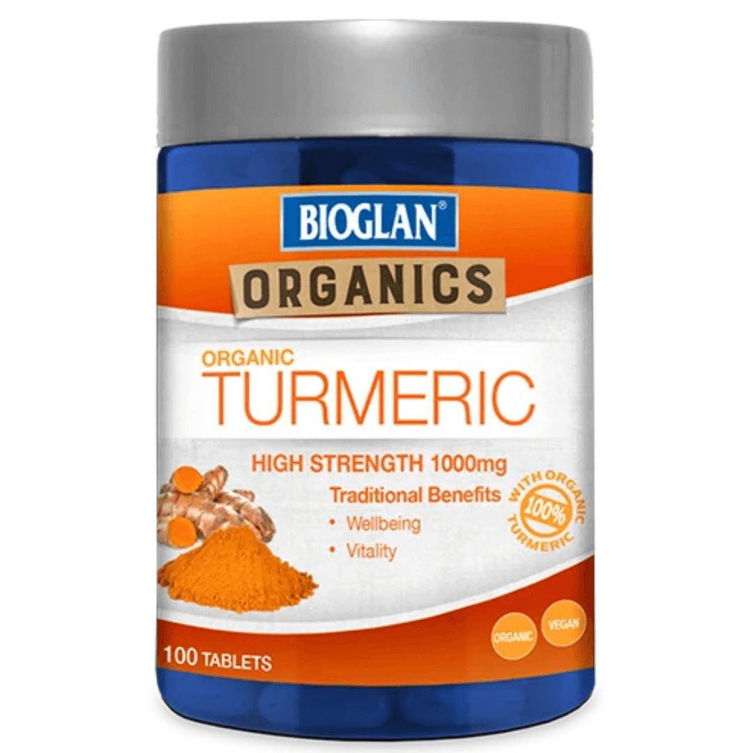 Bioglan Turmeric 1000mg Supplement - Premium Curcumin Extract for Joint & Inflammation Support - Ideal for Daily Wellness & Active Lifestyle