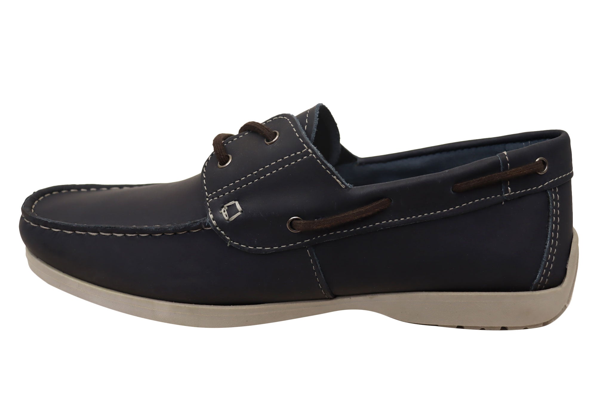 **Men's Comfortable Casual Leather Boat Shoes - Pegada Lapel - Handmade in Brazil - Perfect for Sailing, Walking & Outdoor Adventures**