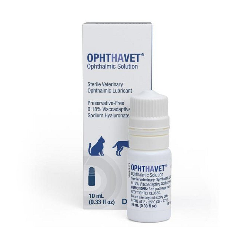 Ophthavet Ophthalmic Solution for Dogs & Cats - Eye Drops for Pet Eye Infections, Irritation & Allergies - Use for Conjunctivitis, Dry Eyes & Tear Stains Relief