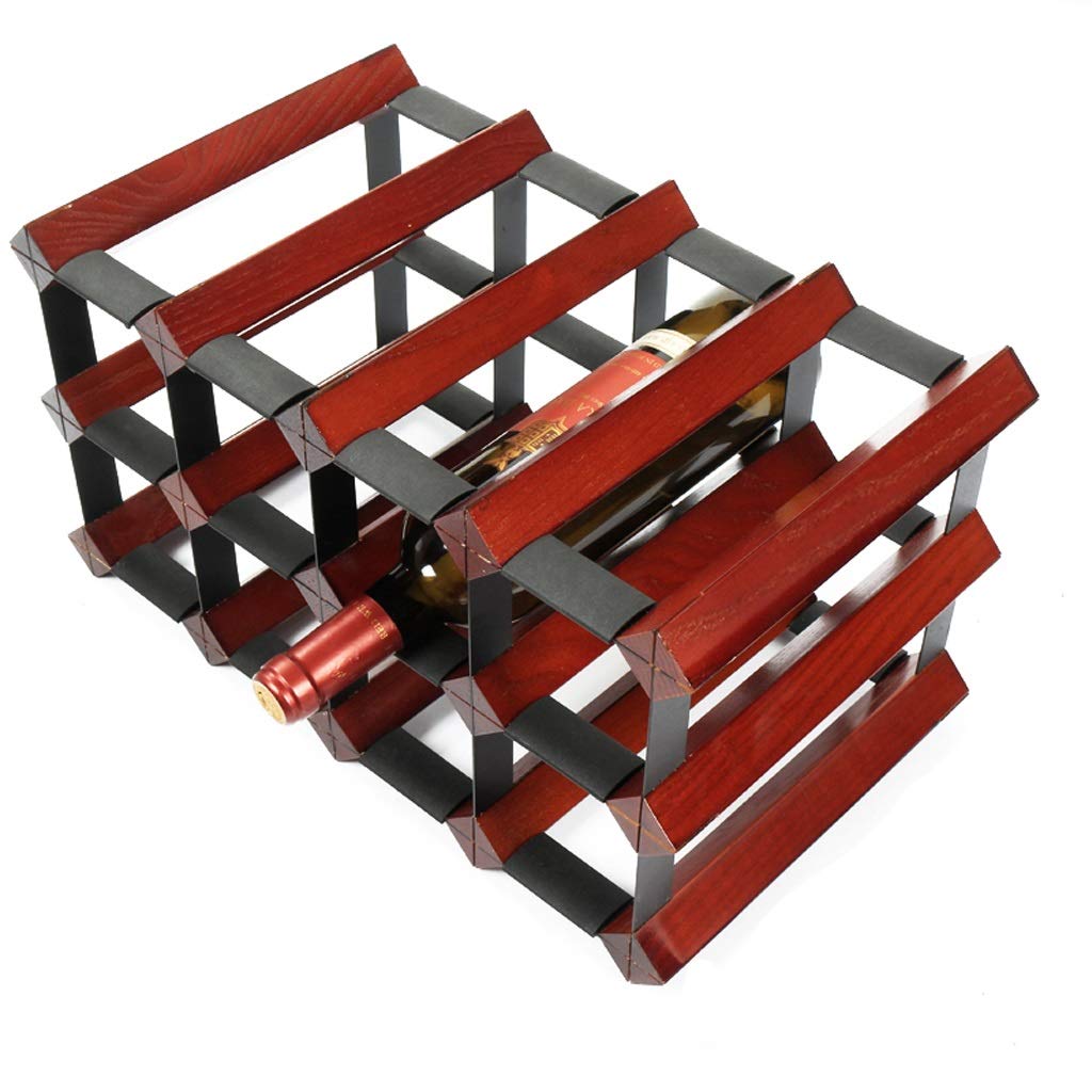 Premium Bamboo Wood Countertop Wine Rack - Holds 12 Bottles, Minimal Assembly Required - Perfect for Kitchen, Bar, Dining Room & Wine Cellar Organization