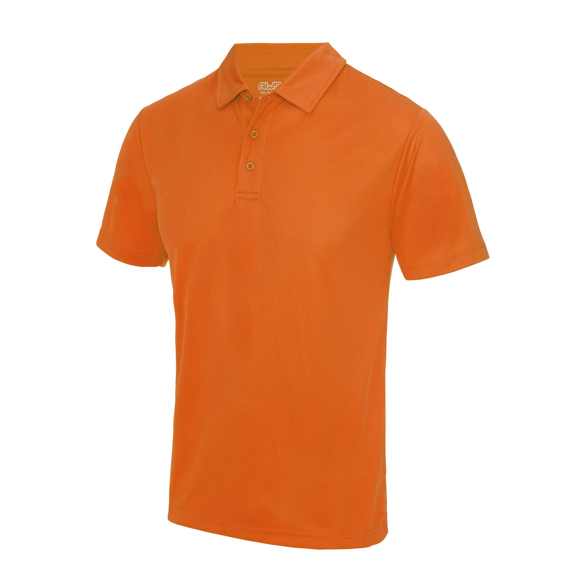 Just Cool Men's Plain Sports Polo Shirt - Breathable Quick-Dry Golf & Casual Wear - Perfect for Golf, Tennis, Work & Outdoor Activities