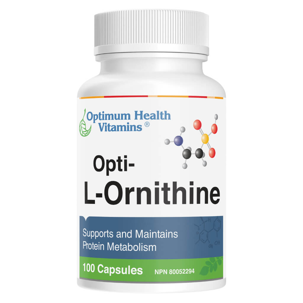 Opti L-Ornithine 500mg Supplement - Supports Liver Health & Muscle Recovery - Ideal for Fitness Enthusiasts & Detox Support