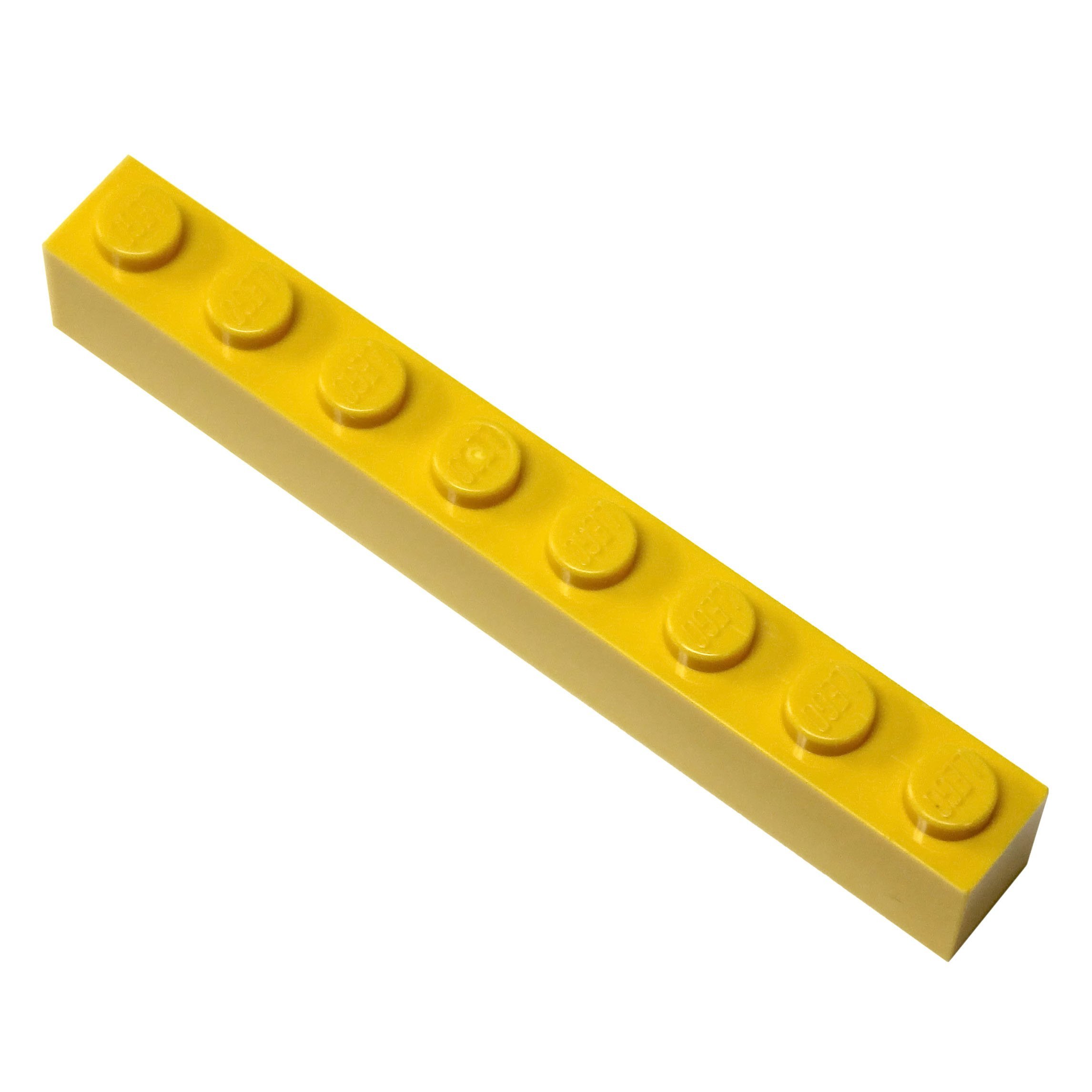 50PCS LEGO 1x8 Bright Yellow Bricks - Bulk Building Blocks for Kids, DIY Projects & Creative Play - Perfect for LEGO Sets, MOCs, and Educational Activities