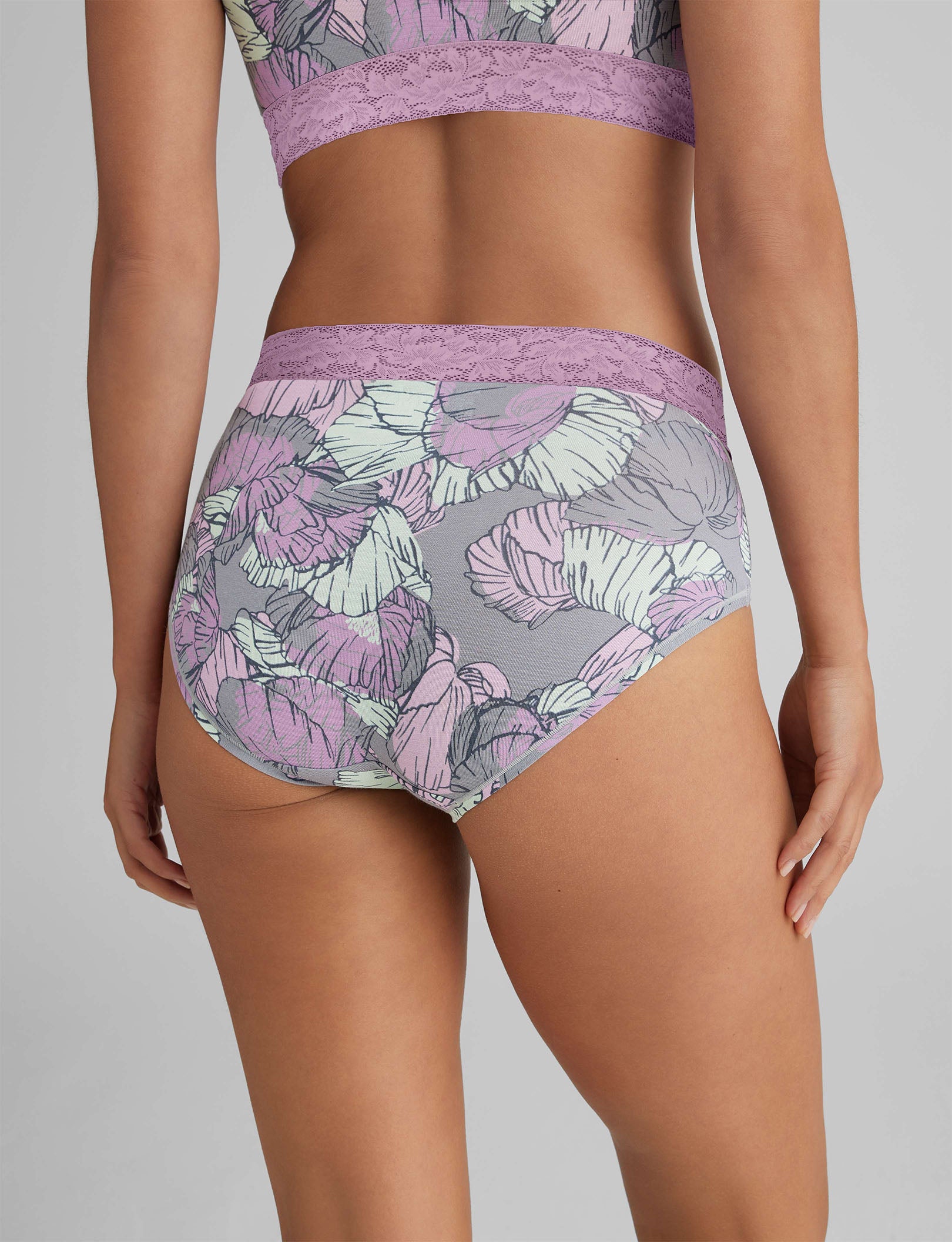 Women's High Rise Lace Waist Second Skin Briefs - Seamless Comfort Underwear for Everyday Wear & Special Occasions