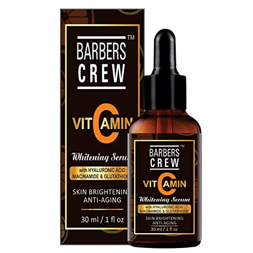Barbers Crew Vitamin C Face Serum - Whitening & Anti-Aging Treatment for Bright, Glowing Skin (30ml) | Daily Skincare Routine for Men & Women | Perfect for Morning & Night Use