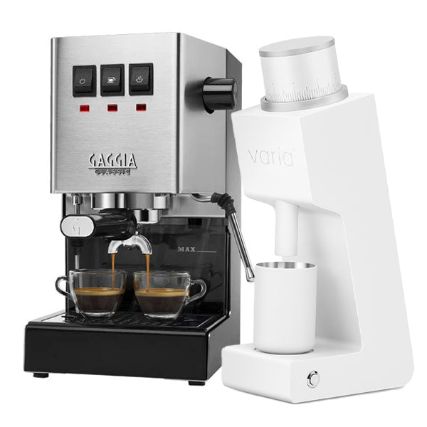 Gaggia Classic Evo Pro Espresso Machine & Varia VS3 Grinder Bundle - Perfect for Home Baristas & Coffee Enthusiasts