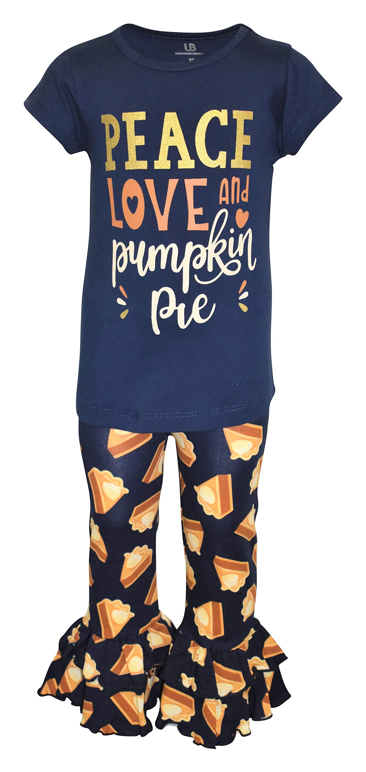 Unique 2-Piece Baby Girl Outfit - Ruffle Leggings & Shirt for Toddlers | Playtime & Casual Wear