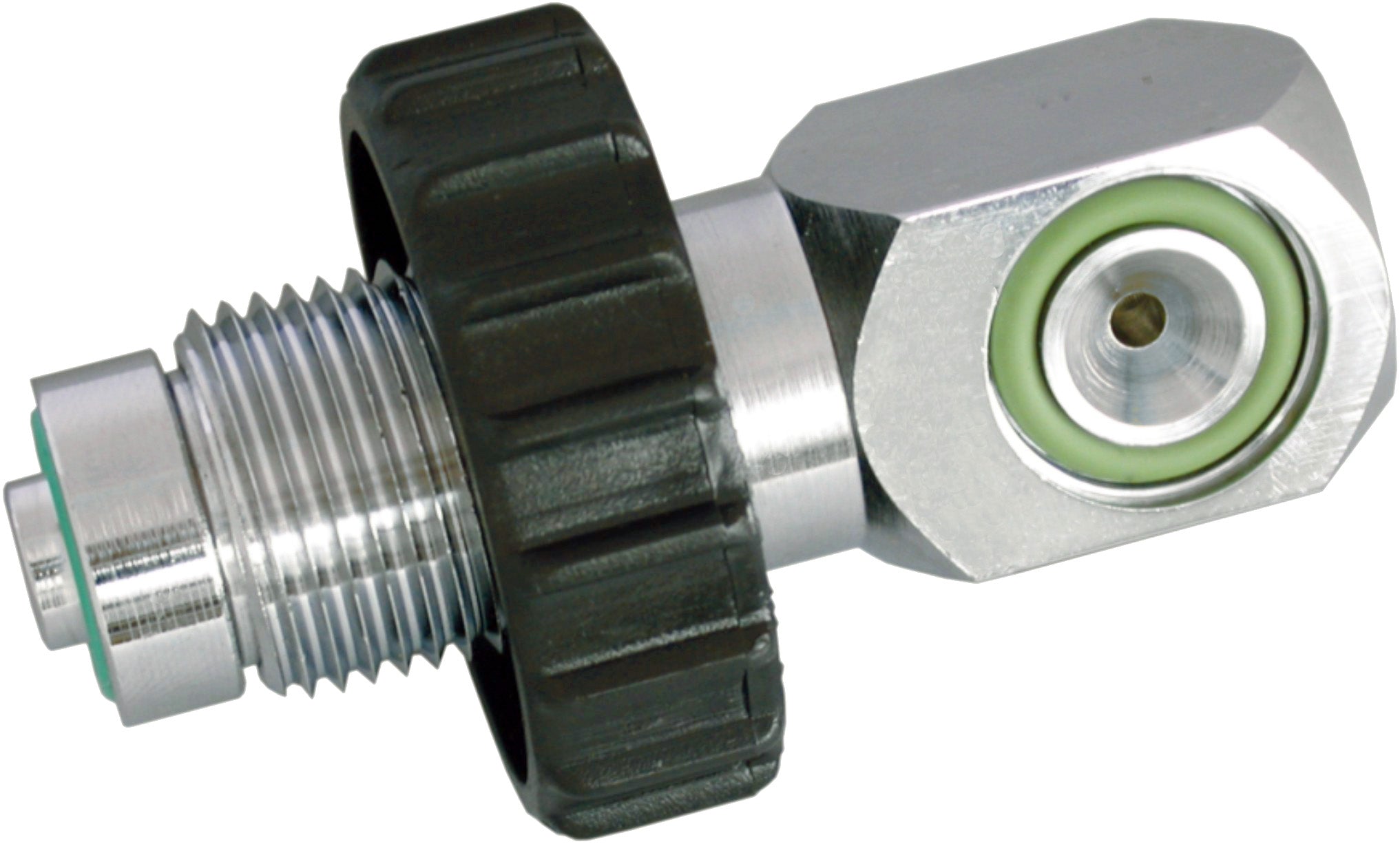 Beaver 232 Bar AClamp to 300 Bar DIN Male Charging Adaptor - High Pressure Hydraulic Hose Fitting for Heavy Duty Equipment & Industrial Applications