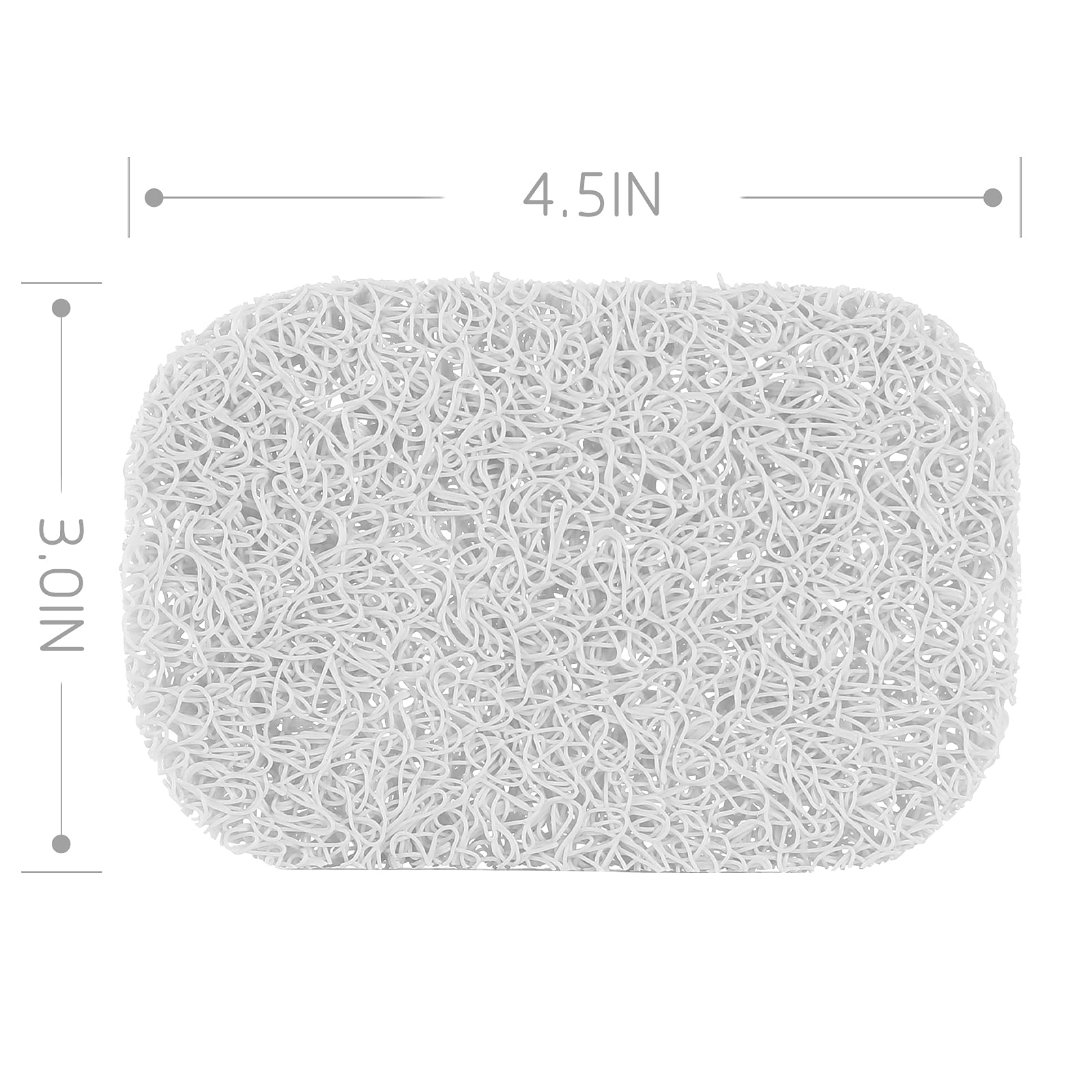 15-Piece White BPA-Free Soap Saver Pads Set - Non-Slip Self-Draining Soap Holder for Bar Soap - Shower, Kitchen & Bathroom Soap Tray Accessories (Bulk Pack) - Perfect for Home, Gym & Travel Use