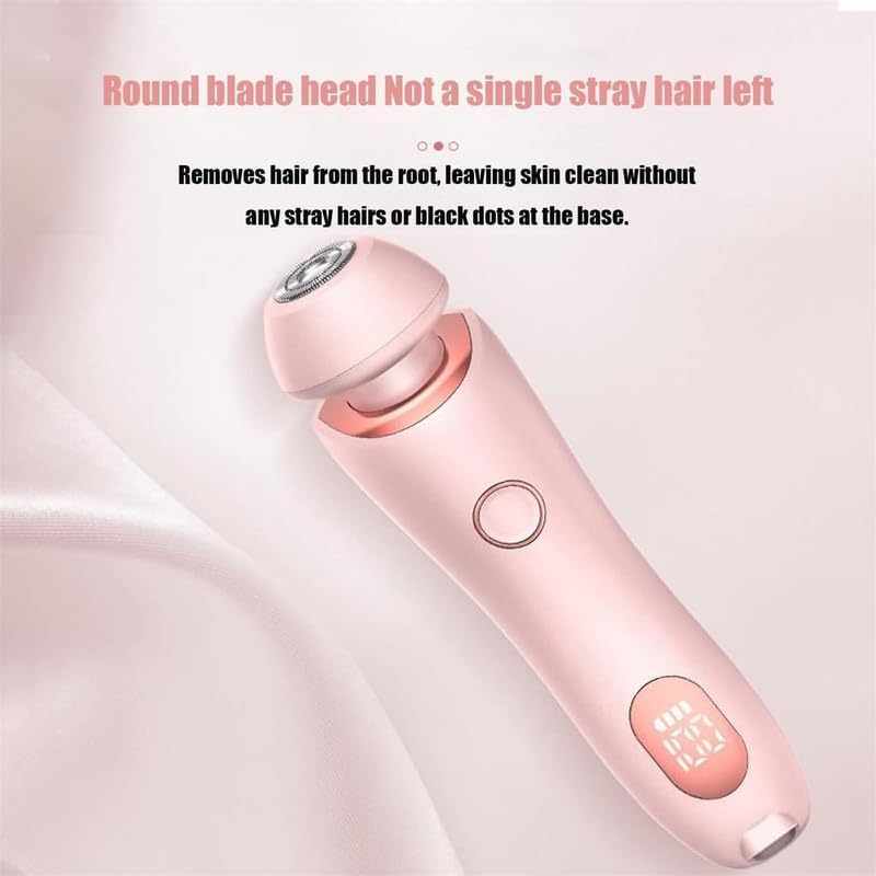 2 in 1 Electric Shaver & Painless Hair Remover for Women - Wet & Dry Use at Home, Travel & Gym - Smooth Skin for Legs, Underarms & Bikini Area