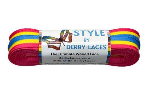 Derby Laces Pride Style 84 (84in/213cm) - Colorful Shoelaces for Dress Shoes, Boots & Oxfords - Perfect for Pride Events, Costumes & Fashion Statements