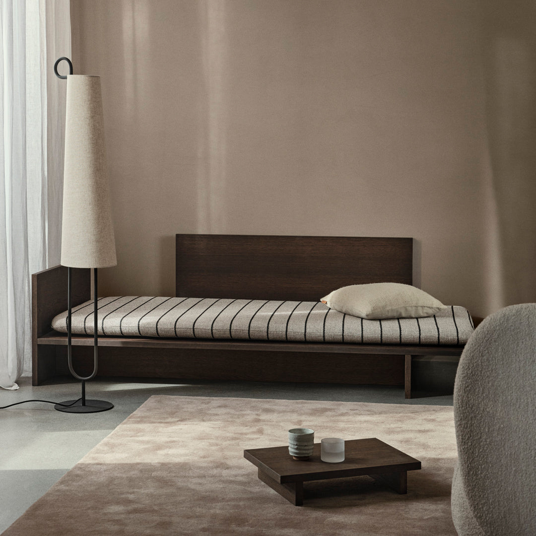 Ferm Living Kona Bed - Modern Scandinavian Platform Bed Frame with Wooden Slats, Queen Size | Perfect for Minimalist Bedroom, Guest Room & Small Space Living