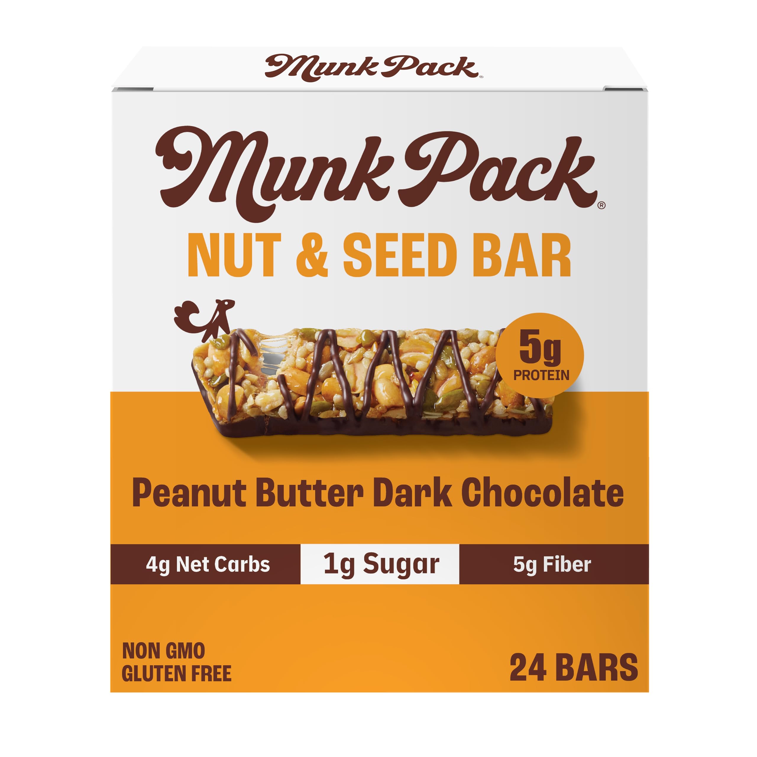 Keto Nut & Seed Bar - Peanut Butter Dark Chocolate | 4 Pack (6 x 4.92oz) | Non-GMO, Gluten Free, Keto Friendly Snacks | Perfect for Low-Carb Diets, On-the-Go Energy & Healthy Office Snacking