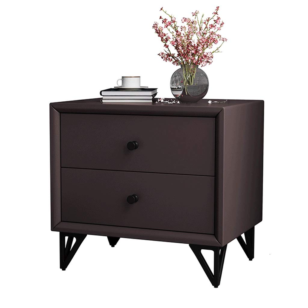 Modern Leather Bedside Table with Drawer - Simple Nightstand for Bedroom Storage, Nightstands for Small Spaces (Color: C) | Perfect for Bedrooms, Apartments & Dorm Rooms