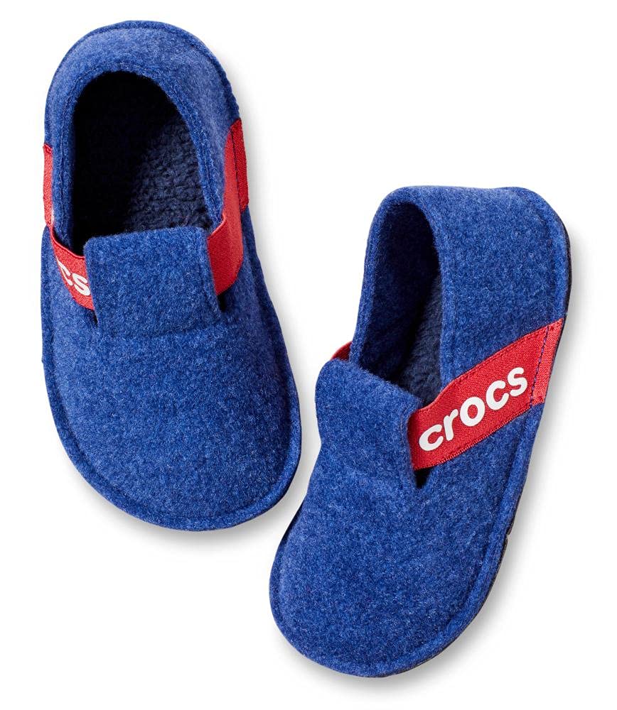 Crocs Kids' Classic Clog Slippers - Soft Fuzzy Lined Indoor/Outdoor House Shoes for Boys & Girls | Perfect for Winter, Home, School & Playtime