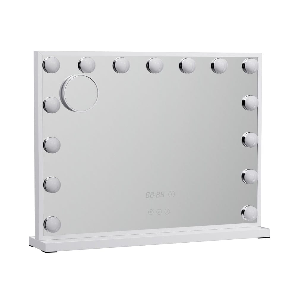 Embellir Hollywood Makeup Mirror with 15 LED Lights - 58x45cm Vanity Mirror with Touch Control & Adjustable Brightness - Perfect for Makeup Application, Skincare Routine, and Salon Use