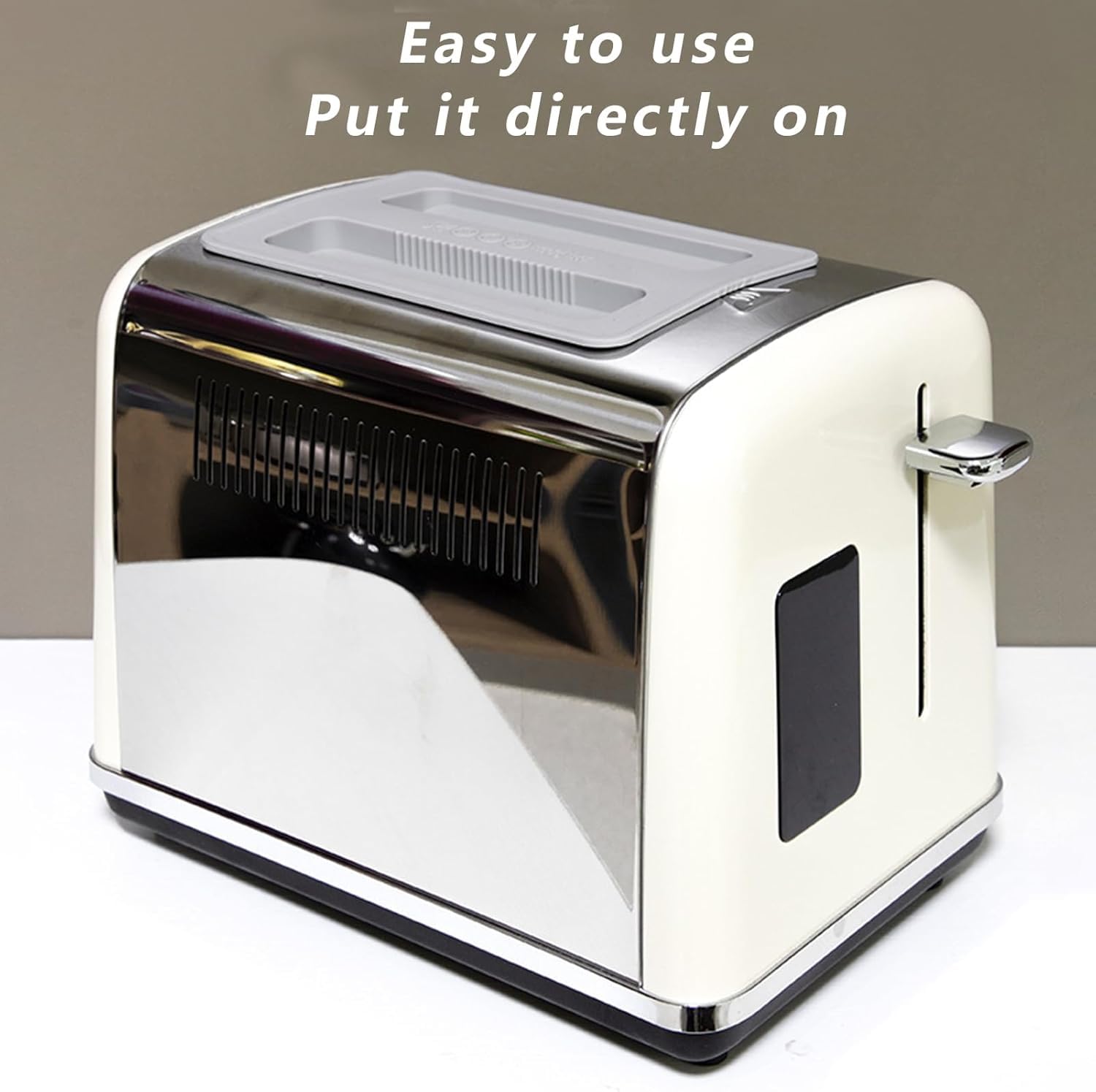 Premium Black Silicone Toaster Cover & Crumb Catcher - Universal Toaster Lid for Sandwich Makers & Bread Machines - Durable Toaster Accessory for Kitchen Countertop Protection & Easy Cleaning