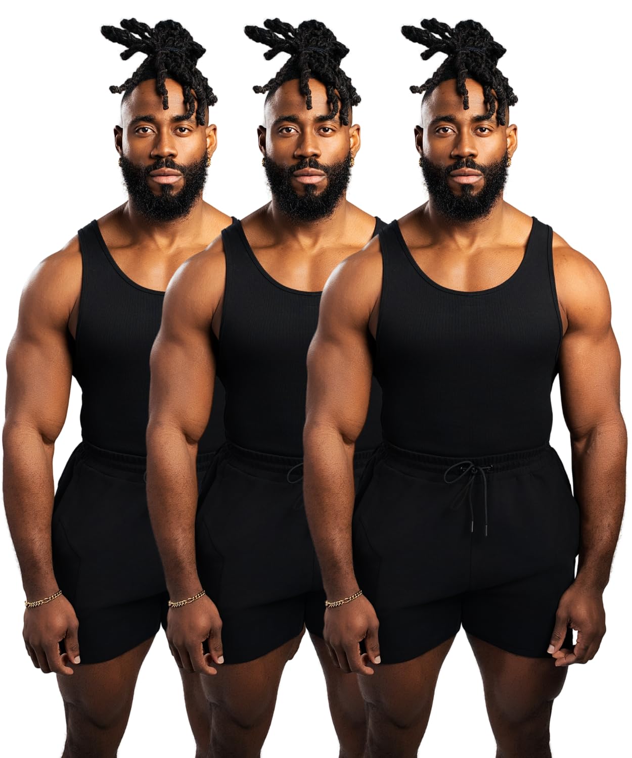 Men's Cotton Spandex Blend Ribbed Tank Tops - Comfortable & Durable Muscle Shirts for Gym, Workout, and Summer Casual Wear - Size Up Recommended