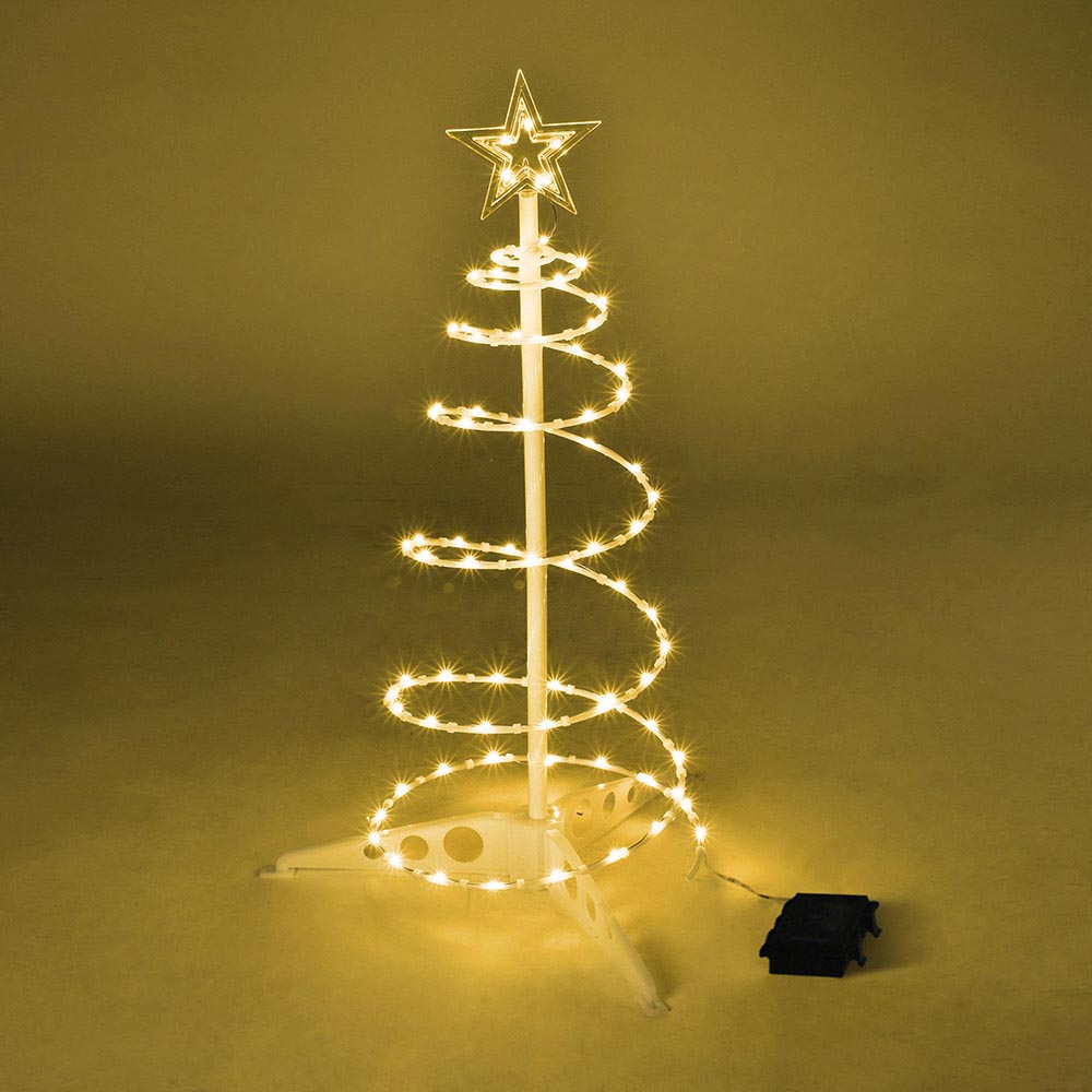 2ft Small Pre-Lit Spiral Christmas Tree with Battery Operation - Perfect for Tabletop Decor, Office, and Home Holiday Display | TheLAShop