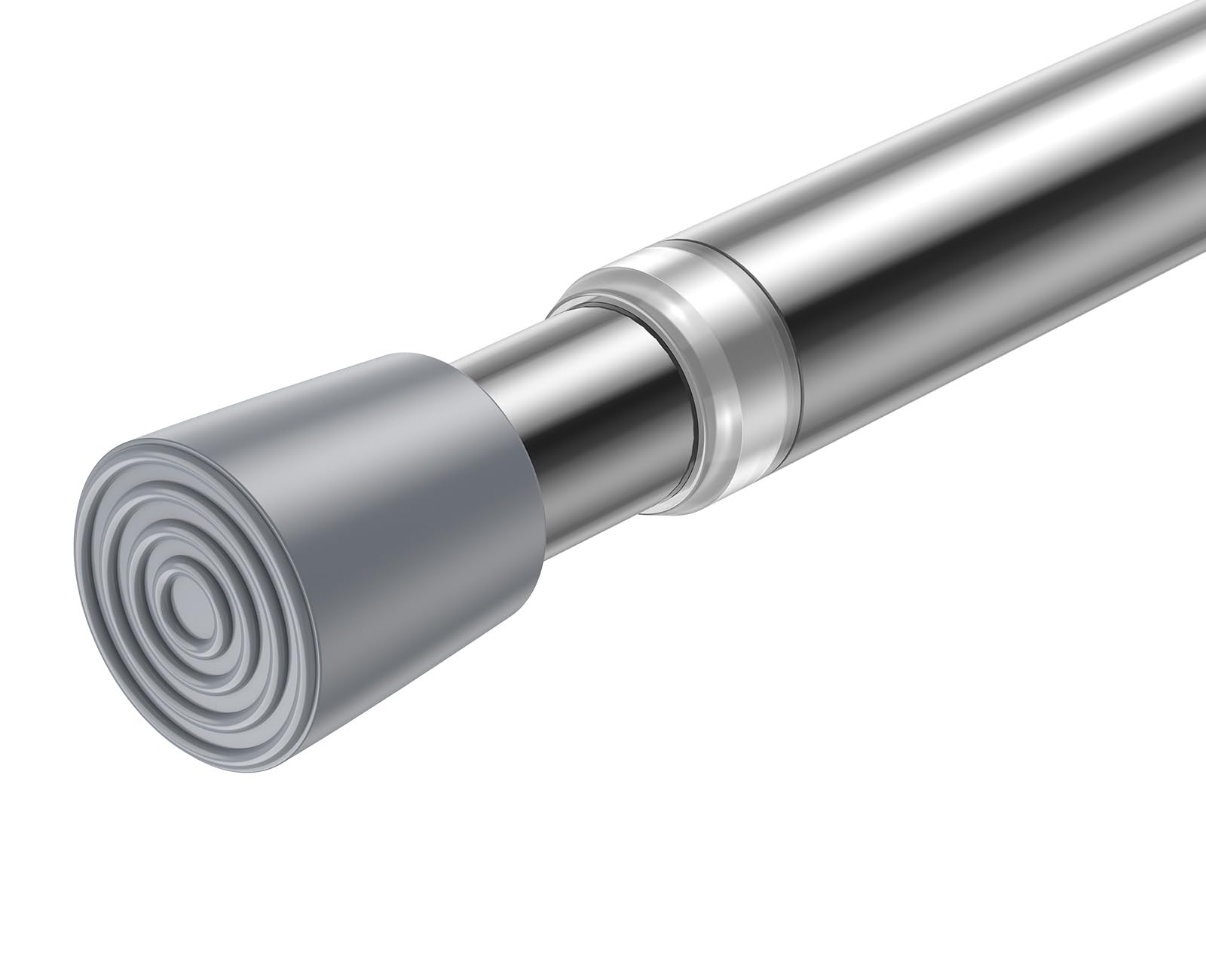 Adjustable Tension Curtain Rod 26-36 Inch - No Drill Expandable Spring Shower Rod for Windows, Bedroom, Doorway & Closet - Silver Finish for Easy Installation & Space Saving