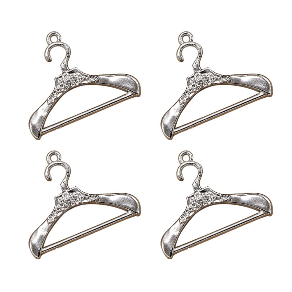 40pcs Mini Clothes Hangers for Dolls - Small Outfit Holders & Jewelry Organizers | Perfect for DIY Dollhouse Closets, Necklace & Earring Display, Miniature Wardrobe Accessories | Great for Crafting, Toy Storage & Home Decor