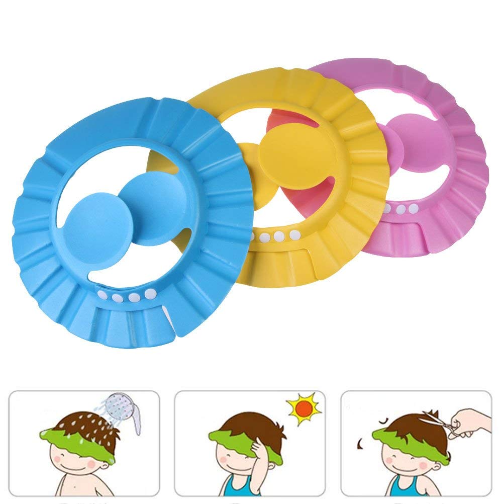 Adjustable Soft Baby Shower Cap for Safe Hair Washing - Waterproof Eye & Ear Protector for Toddlers & Kids - Perfect for Bath Time, Swimming Lessons & Sensitive Skin Care
