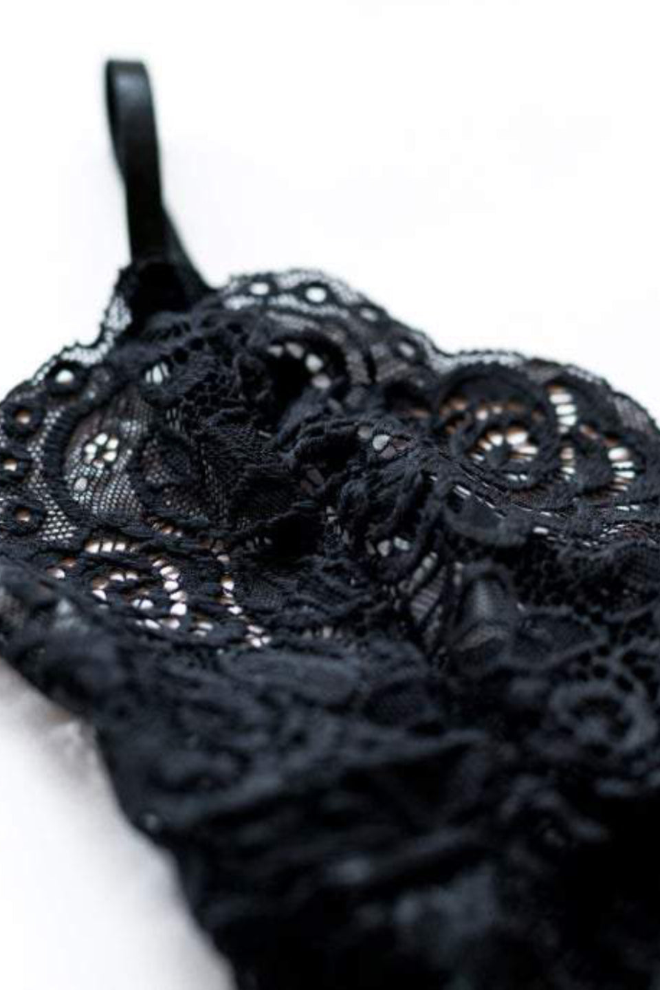Strappy Black Lace Bralette - Sexy Comfortable Wireless Bra for Women | Perfect for Everyday Wear, Date Night & Layering Under Sheer Tops
