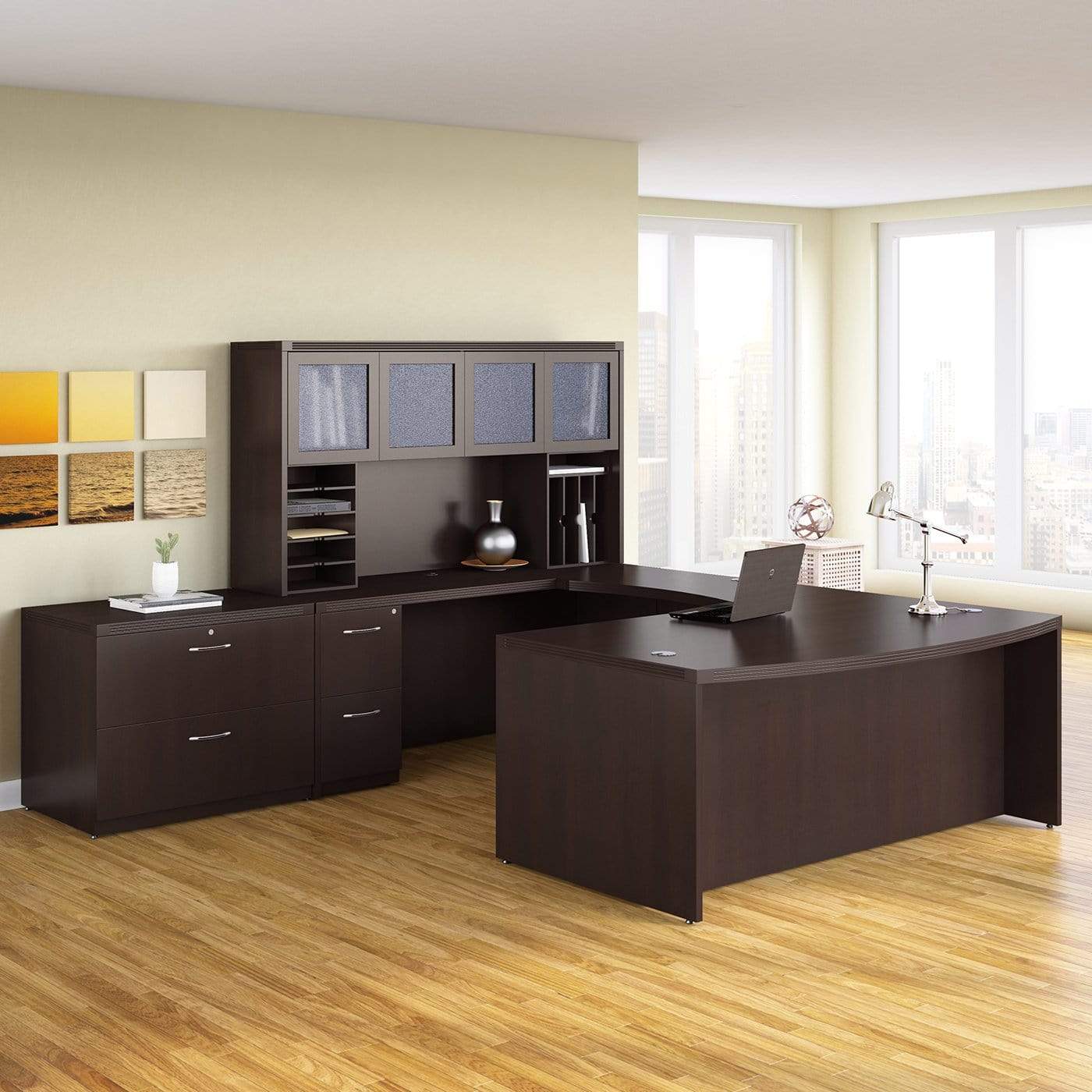 Safco Mayline Aberdeen Office Desk Set [AT10] - Modern Workstation for Home & Office - Perfect for Professionals, Students & Remote Workers