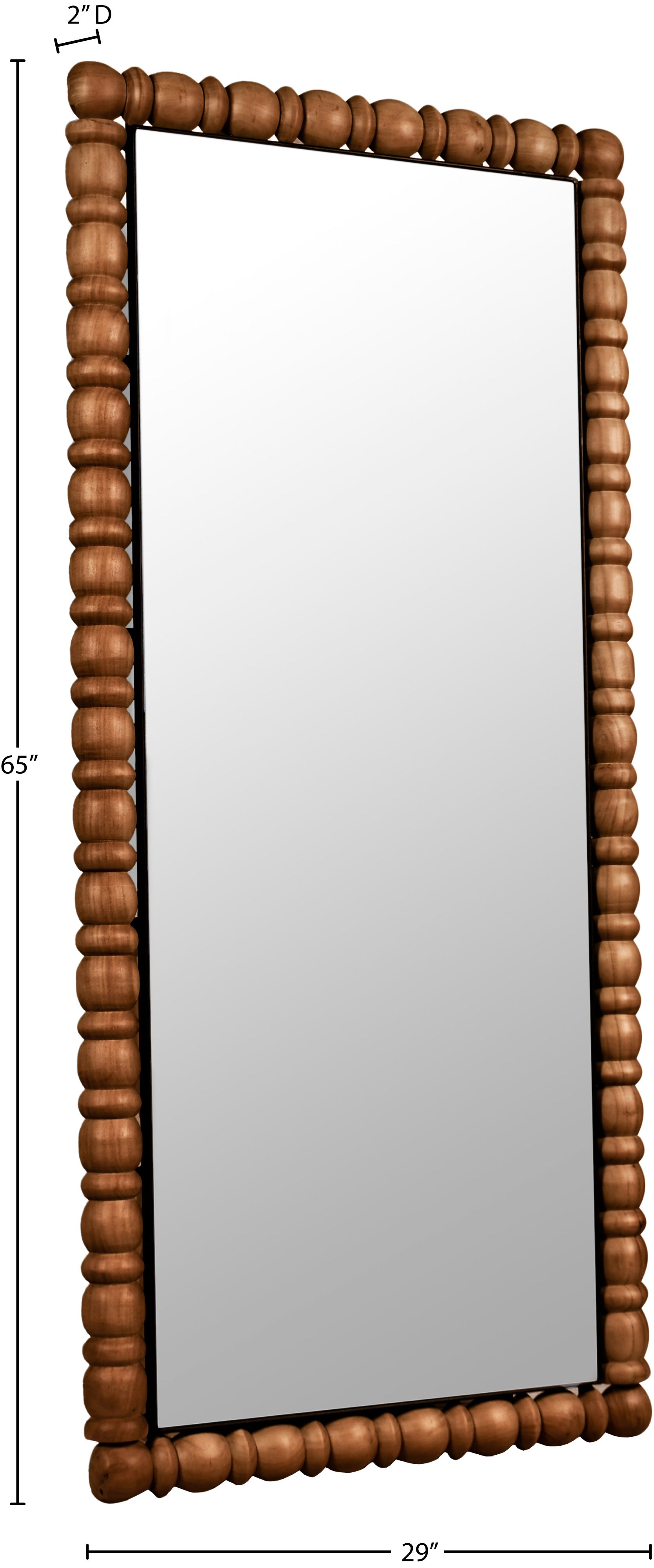 Aubrey Mirror 65M - Full Length Wall Mirror with Rustic Wood Frame, Perfect for Bedroom, Living Room, and Entryway Decor