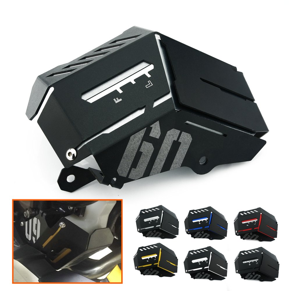 Heinmo Motocross Motorcycle Radiator Side Cover & Coolant Reservoir Tank Grill Guard for Yamaha MT-09 FZ-09 (2014-2016) - Durable Protective Cover for Off-Road & Street Riding