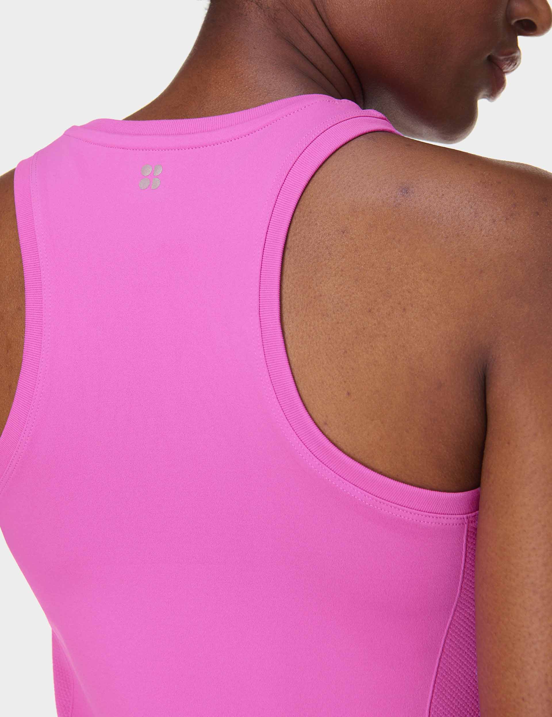 Athletic Seamless Gym Vest for Women - Allium Pink - Breathable Workout Tank Top for Running, Yoga & Fitness Training