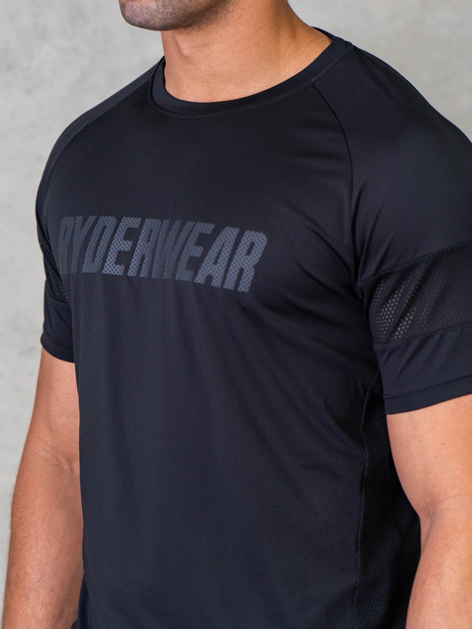 Breathable Flex Mesh T-Shirt for Men & Women - Black | Comfortable & Lightweight for Workouts, Running & Casual Wear