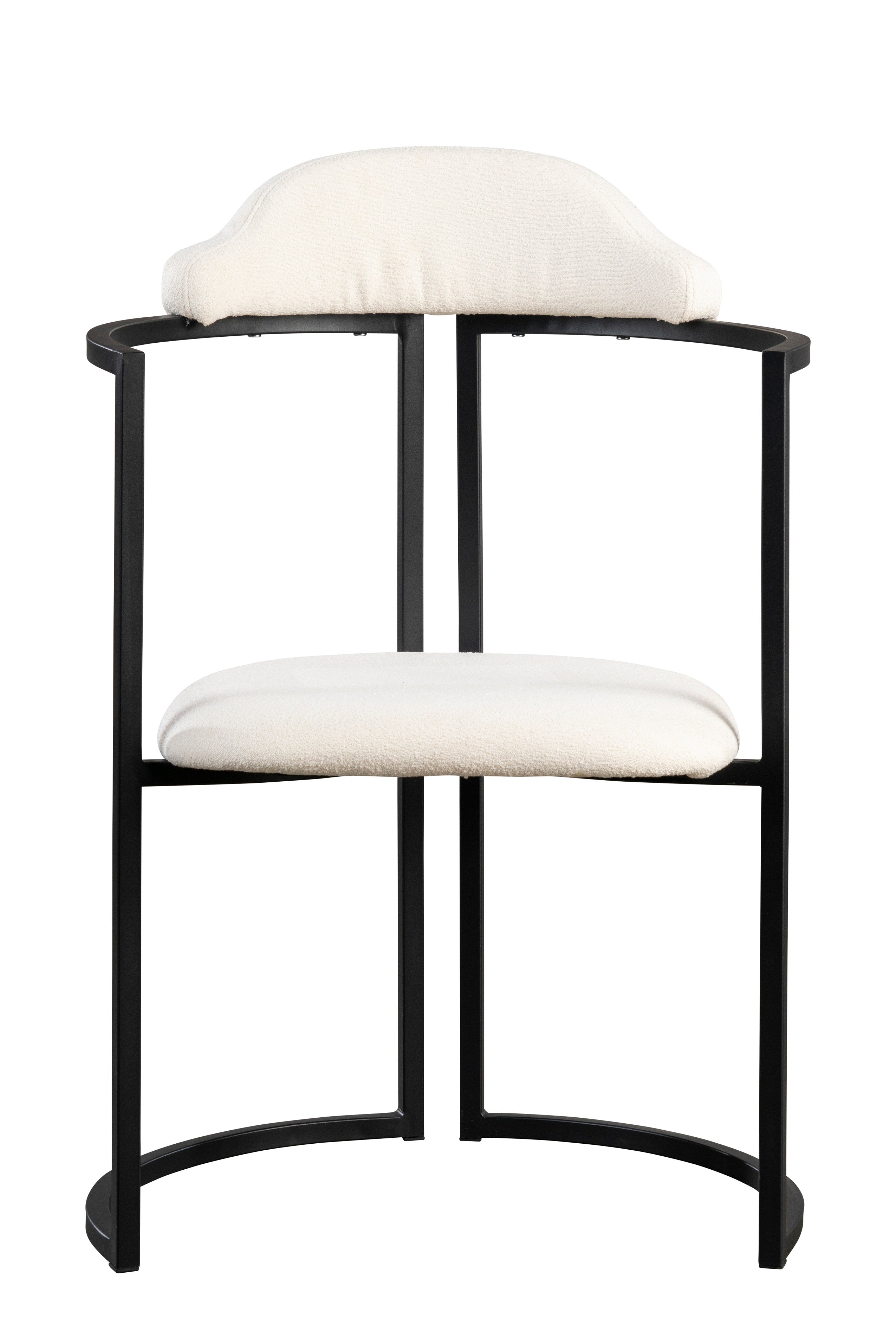 Bennett Boucle White Dining Chair - Modern Upholstered Accent Chair for Kitchen, Dining Room & Home Decor | Comfortable & Stylish Seating