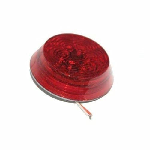 Universal Fit 80mm Round Red LED Marker Light - Single Function, Durable & Weatherproof for Trucks, Trailers, Boats & Off-Road Vehicles