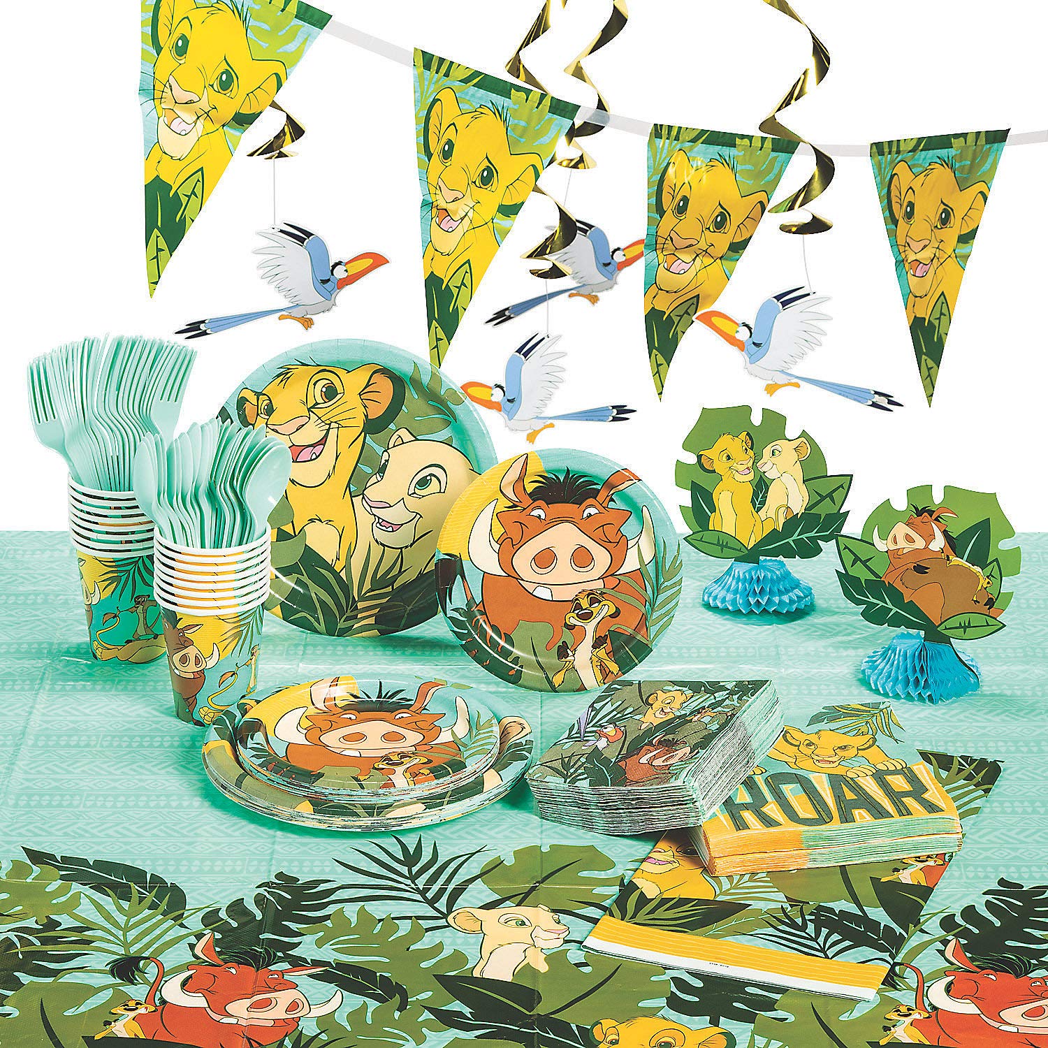 Disney The Lion King™ 16-Piece Tableware Kit - 117-Piece Party Supplies Set for Kids Birthday, Baby Shower & Themed Events - Plates, Cups, Napkins & Utensils