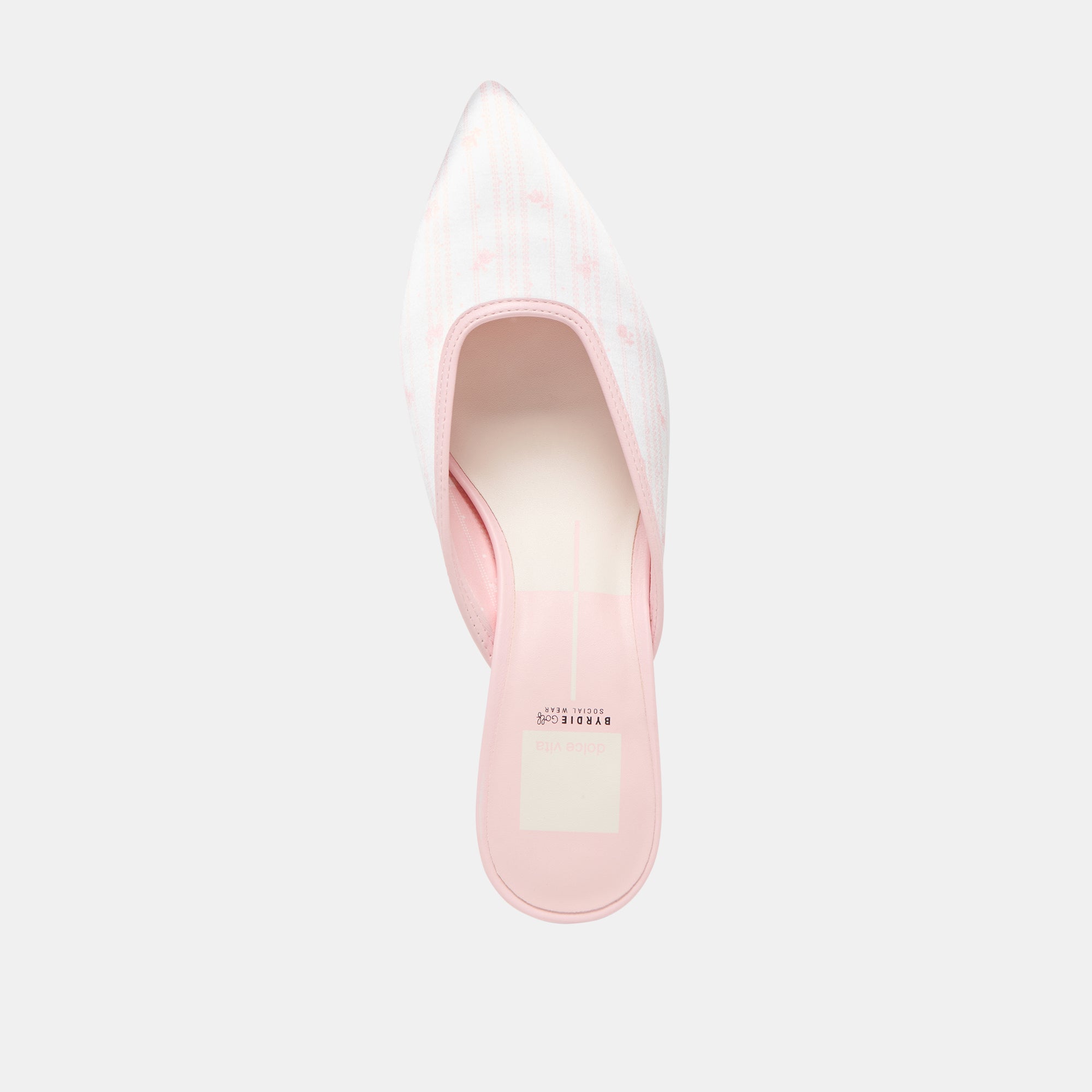 Cleo x Byrdie Golf Wide Heels - Pink Floral Satin Women's Dress Shoes for Weddings, Parties & Special Occasions