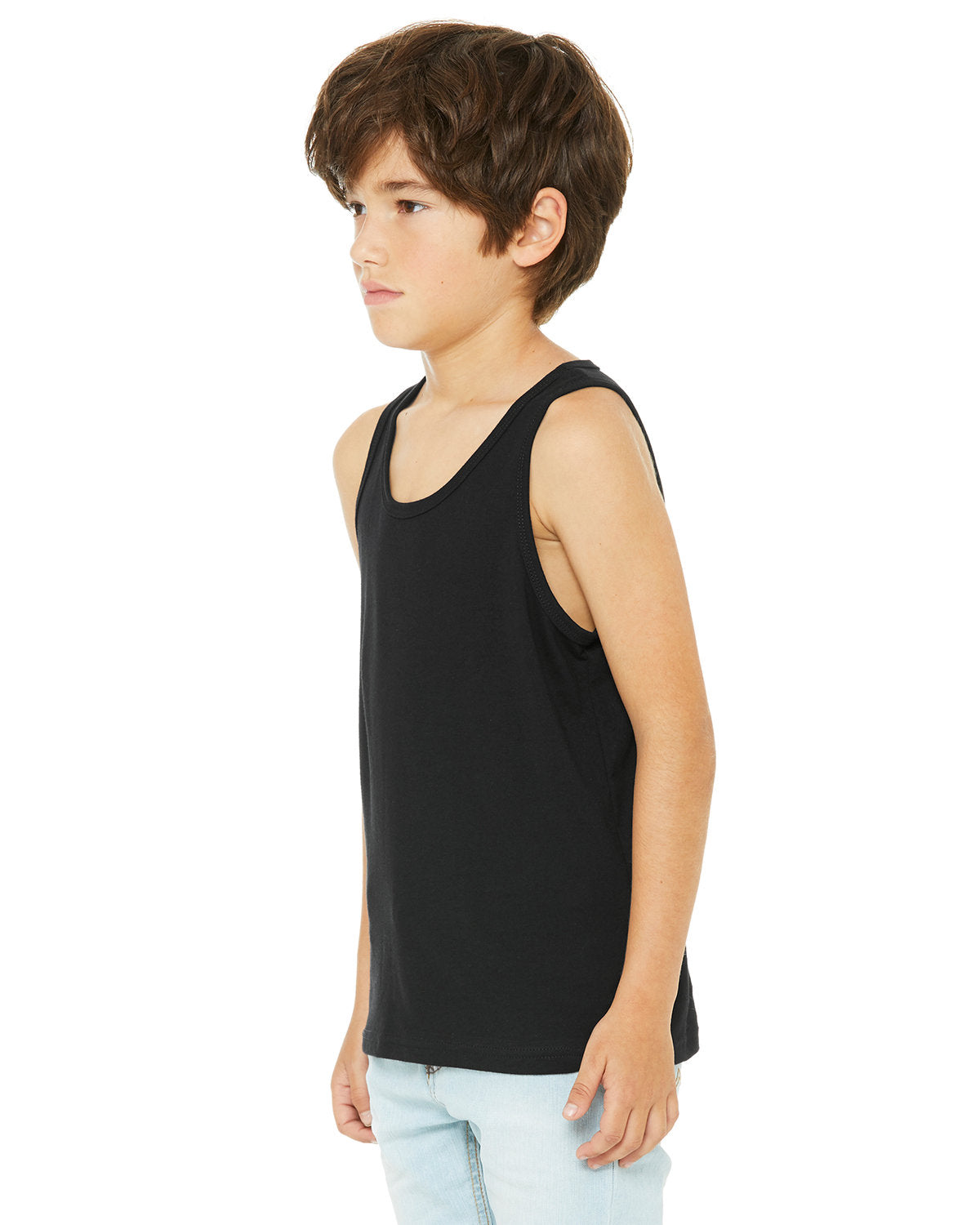 Bella + Canvas 3480Y Youth Jersey Tank Top - Soft Cotton Spaghetti Strap Camisole for Girls - Perfect for Summer, Layering & Casual Wear
