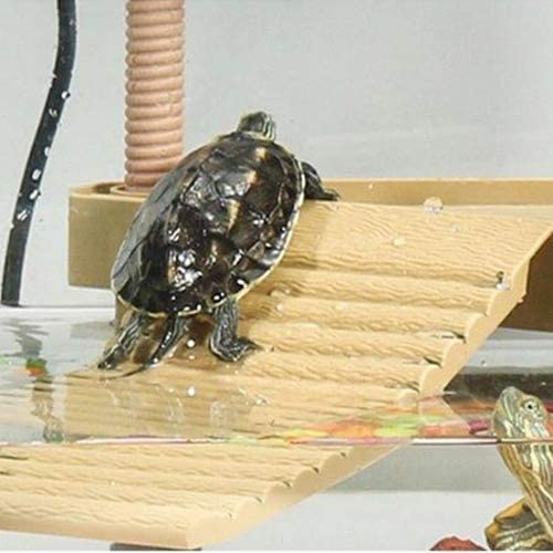 2-Pack Plastic Reptile Floating Platform with Ramp Ladder - Turtle Basking Dock for Terrarium, Aquarium & Frog Habitat - Decorative Tank Ornament for Lizards, Frogs & Aquatic Pets - Perfect for Basking, Resting & Climbing
