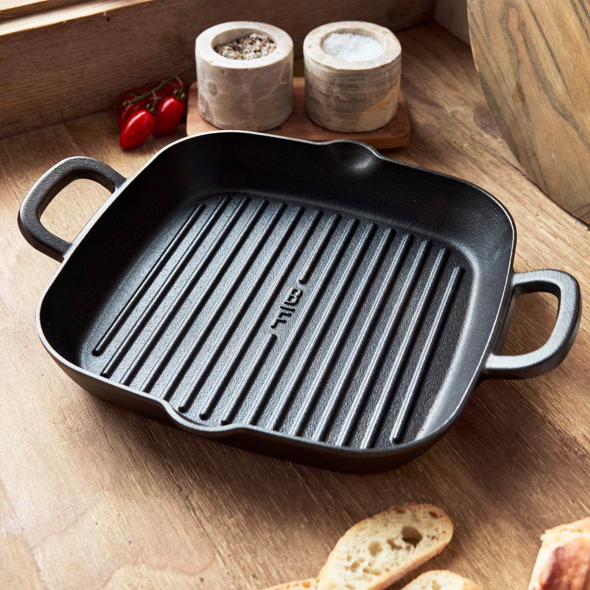 Bobby Flay by GreenPan 6-Piece Cast Iron Cookware Set with Bobby at Home Cookbook - Perfect for Grilling, Roasting & Family Dinners