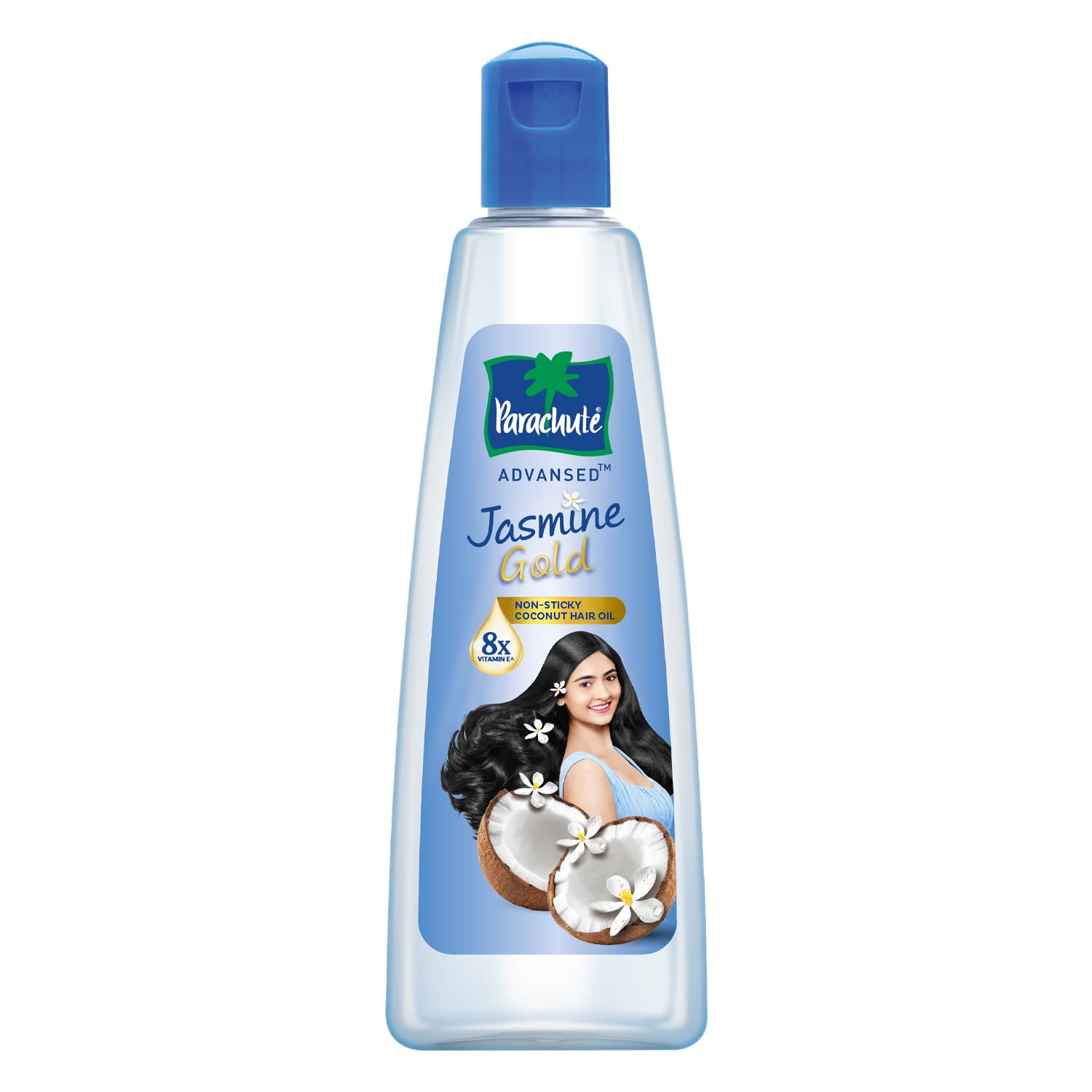 Parachute Advanced Jasmine Gold Coconut Hair Oil with Vitamin E for Super Shiny Hair - Non-Sticky Formula, 500ml - Perfect for Daily Hair Care, Deep Conditioning & Frizz Control