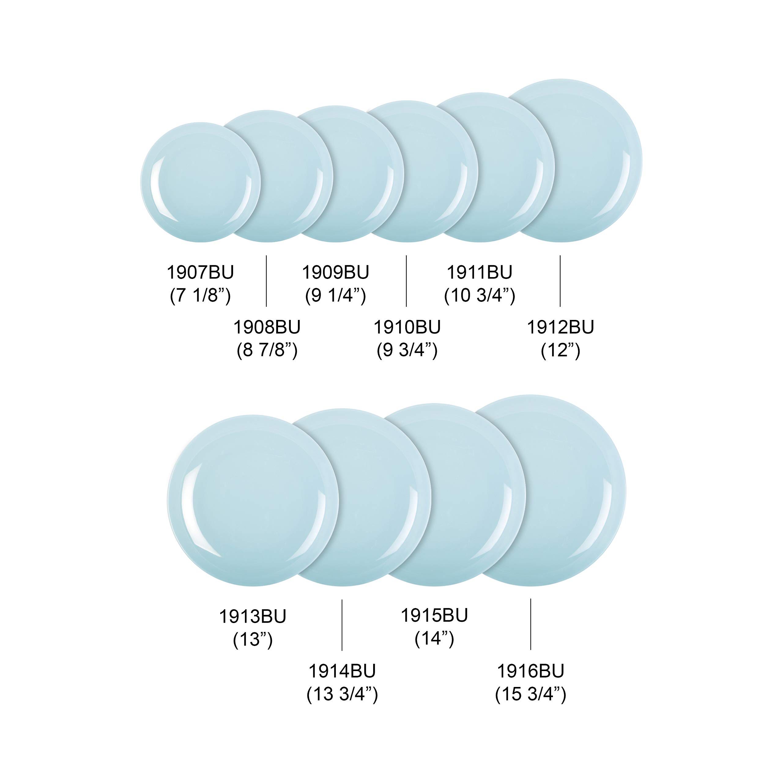 Premium Blue Jade Melamine Dinnerware Set - 7 1/8
