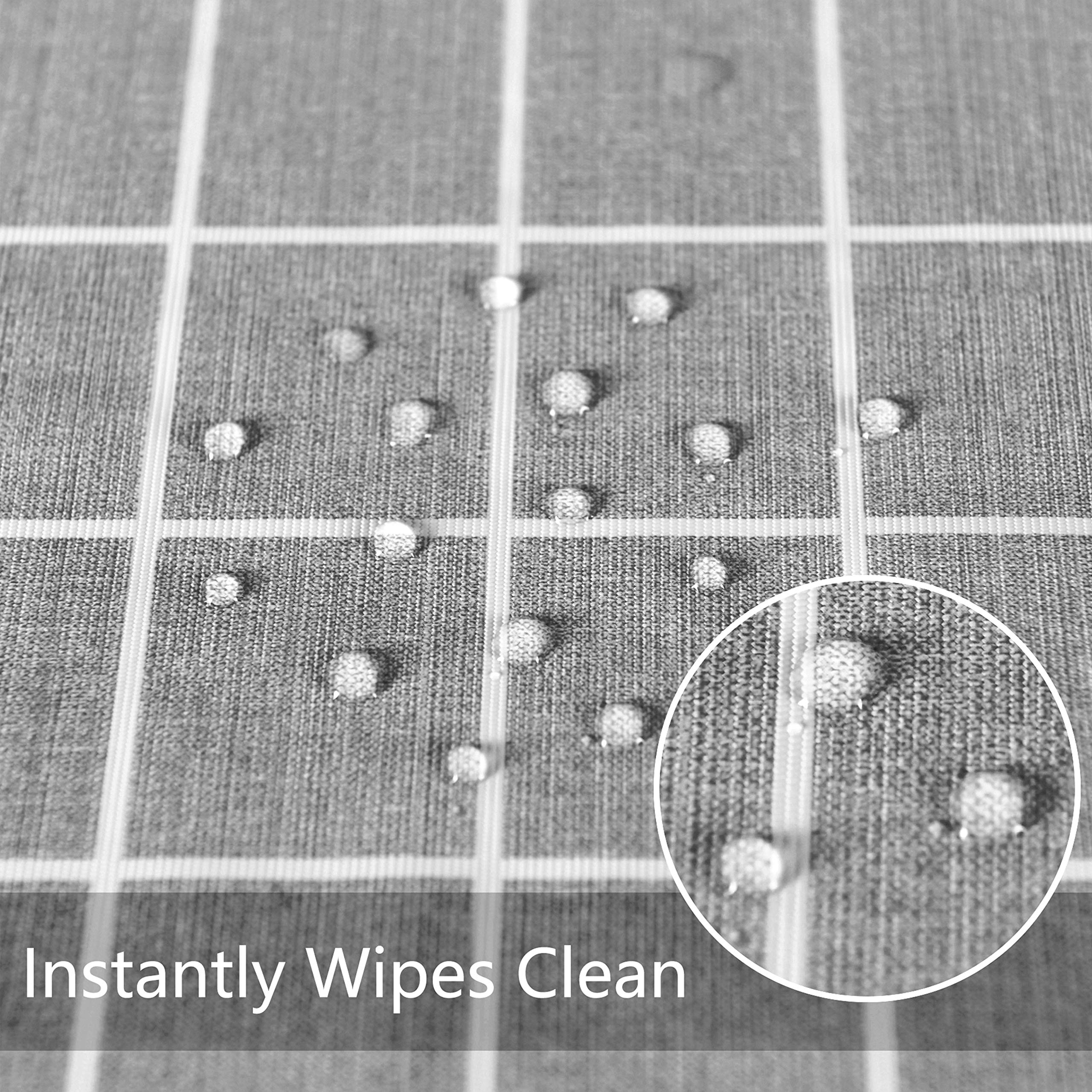 100% Waterproof PVC Tablecloth - Oil & Spill Proof Vinyl Table Cover for Indoor & Outdoor Use - Easy to Clean Rectangle Tablecloth (Grey, 54x120 Inch) - Perfect for Picnics, BBQs, Parties & Everyday Dining