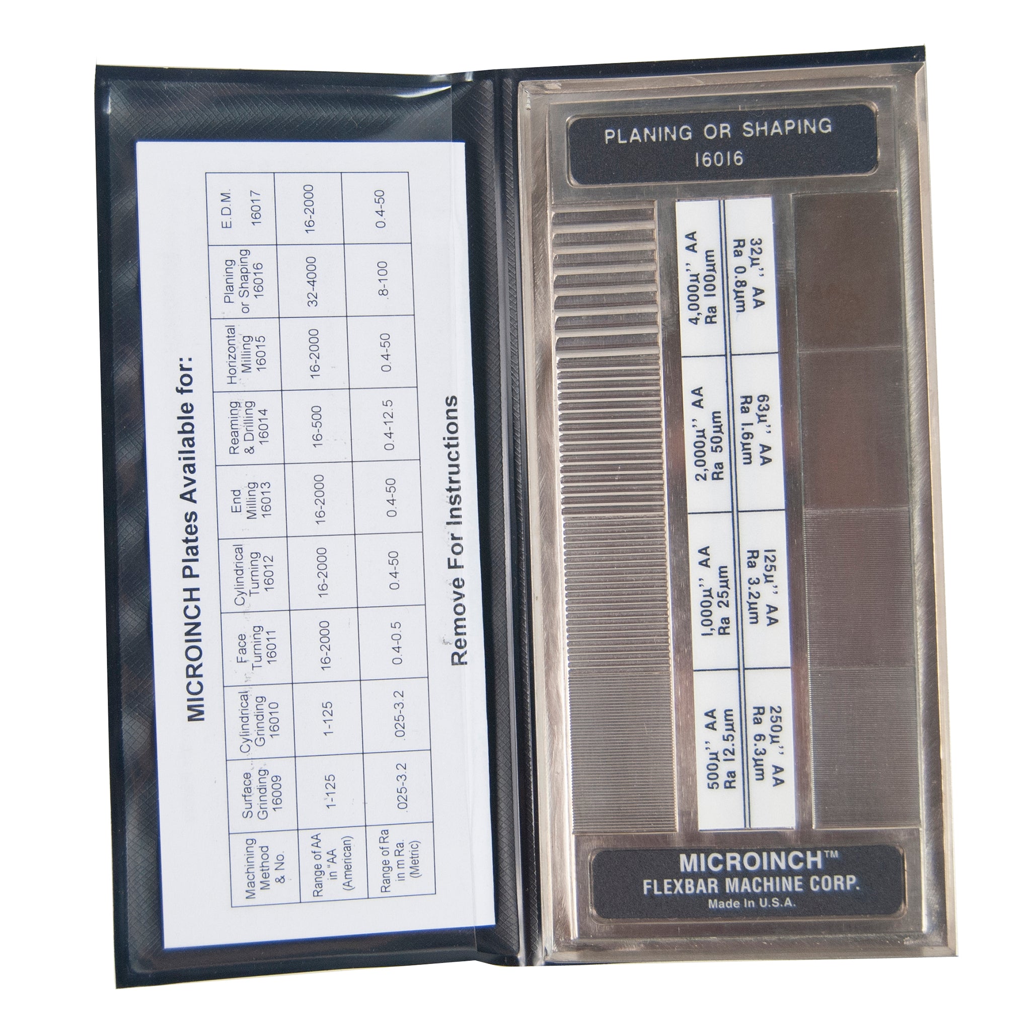 Microinch™ Comparator Plates - High-Precision Surface Finish Measurement Tools for Metalworking & Quality Control | Ideal for Machinists, Engineers & Industrial Applications