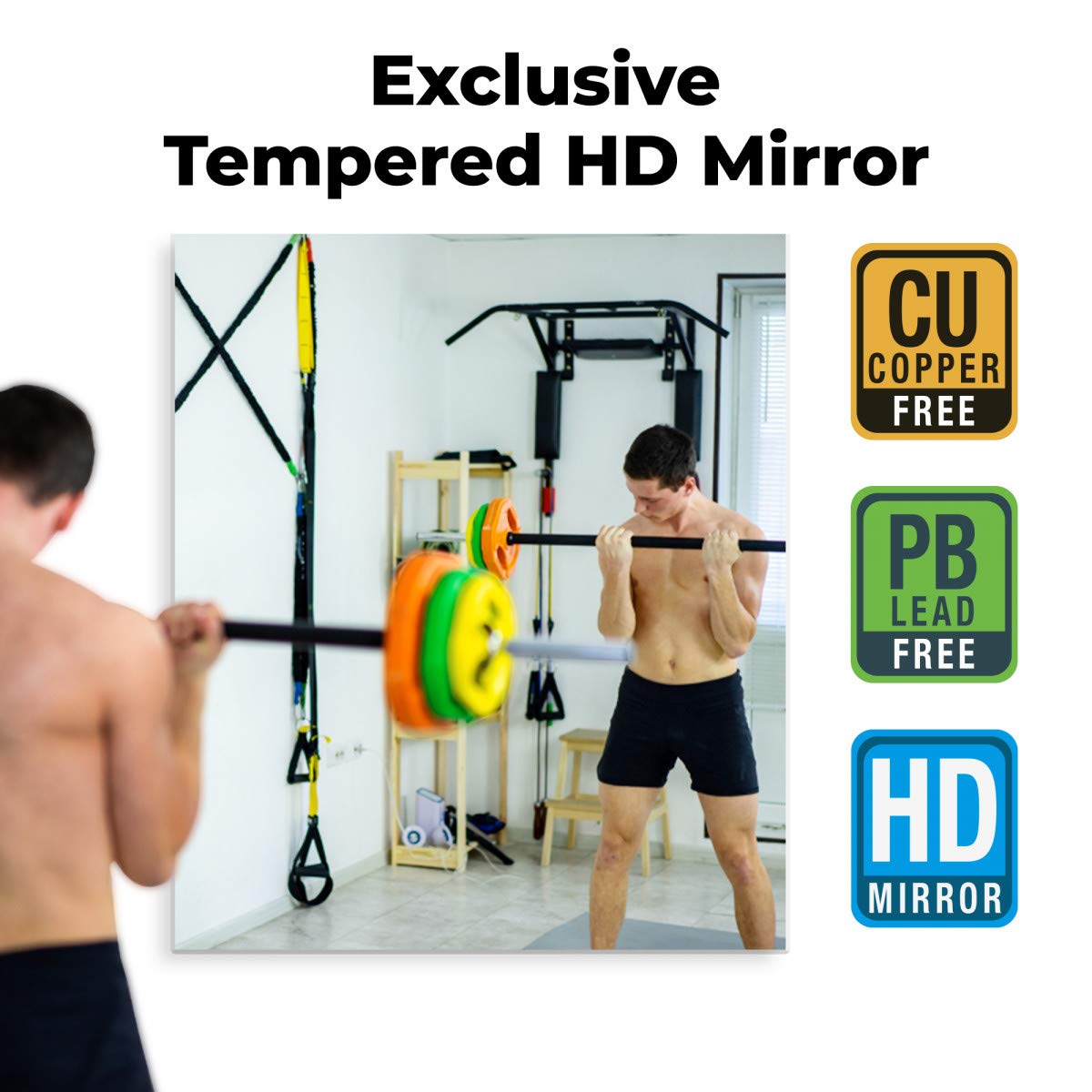 7 ft HD Tempered Gym Mirror - 36
