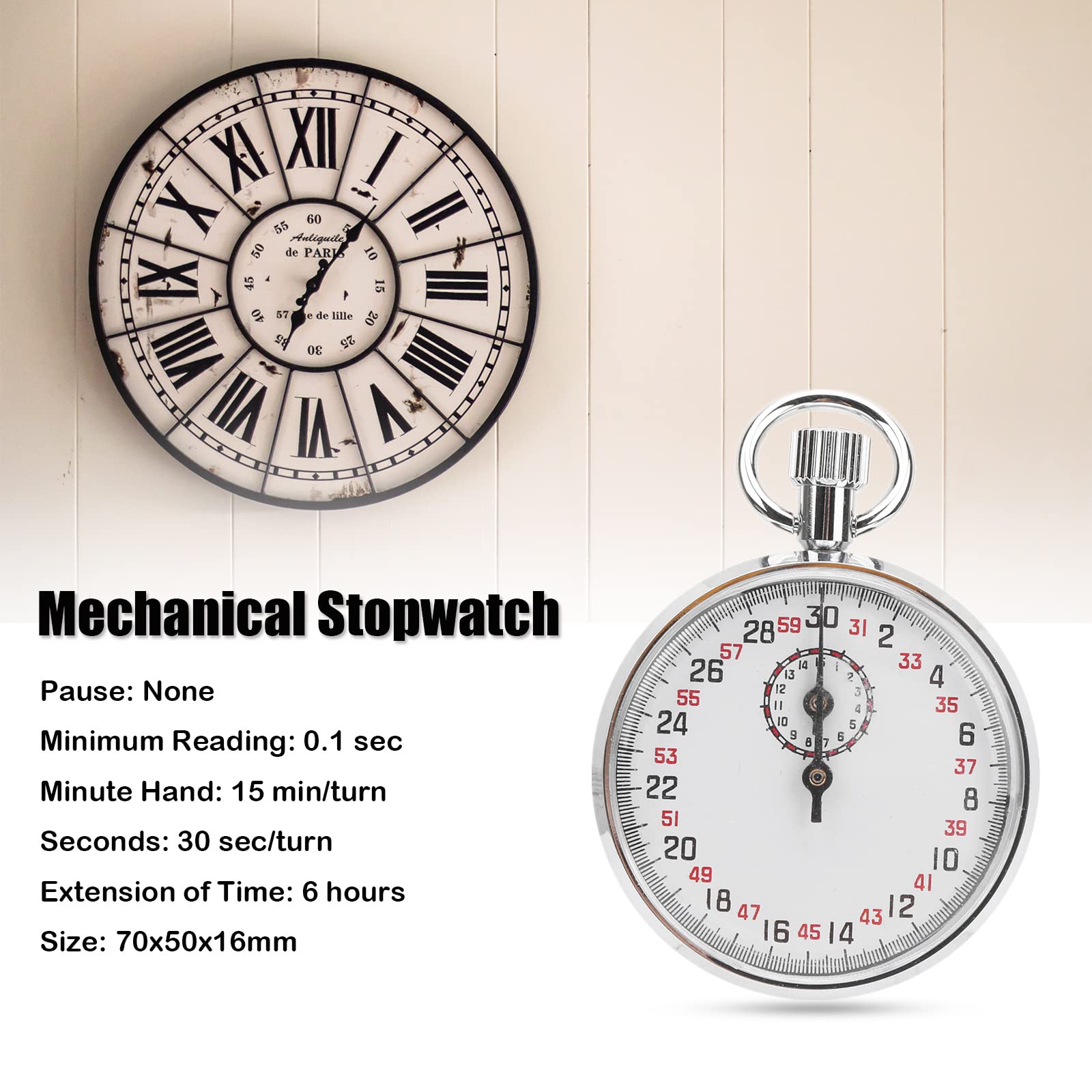 Professional Stainless Steel Mechanical Stopwatch - Sports Chronograph Running Timer with Storage Box | Accurate Handheld Stopwatch for Track & Field, Swimming, Coaching & Sports Refereeing