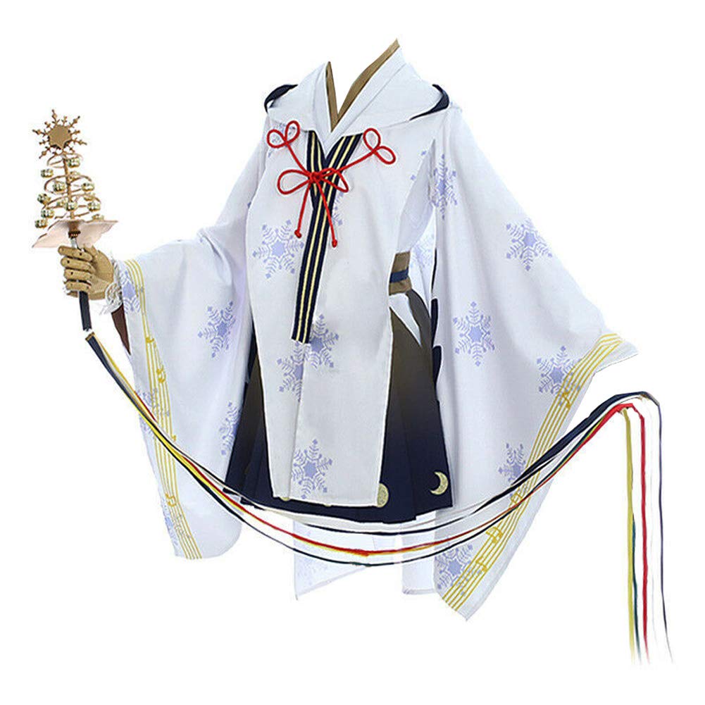 Anime Snow Witch Miku Cosplay Costume - White Dress Full Set with Wig & Accessories for Halloween, Cosplay Events & Anime Conventions