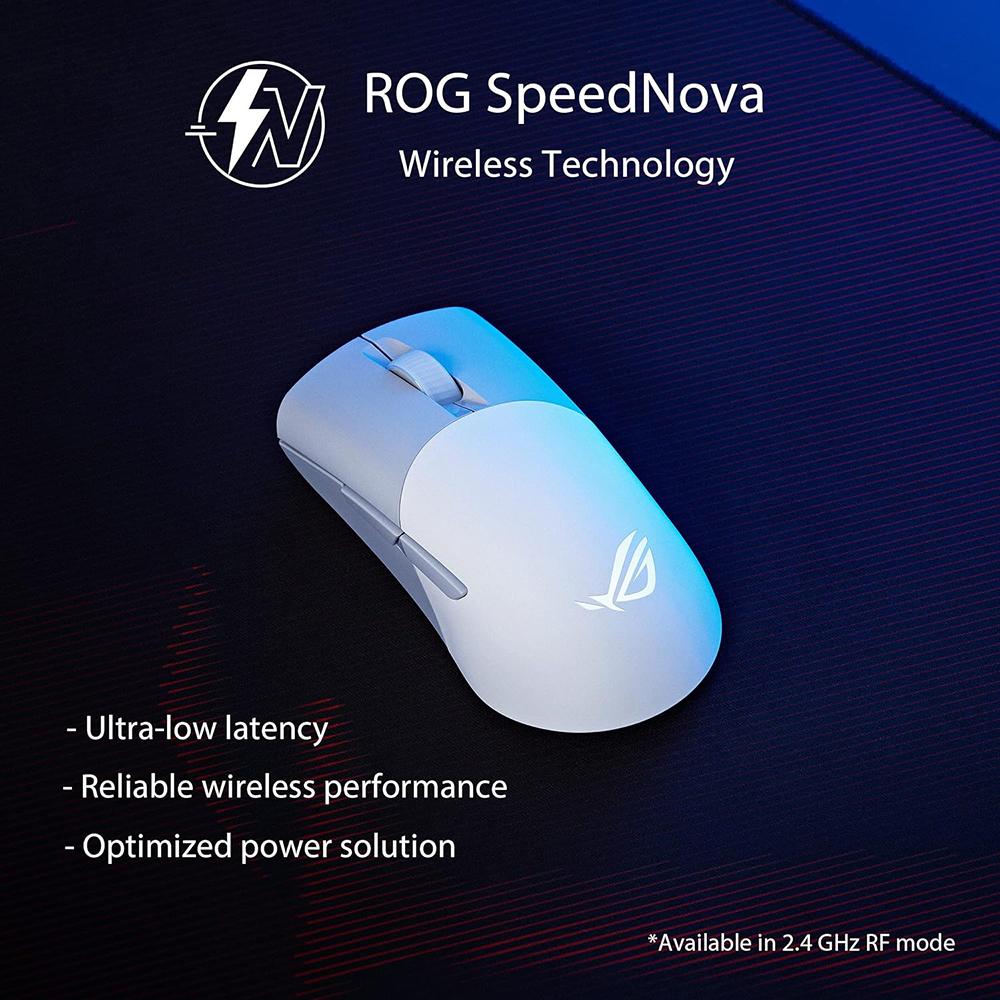 ASUS ROG Keris WL AimPoint Wireless Gaming Mouse - 36K DPI, White - Perfect for FPS, MOBA & Esports Gaming